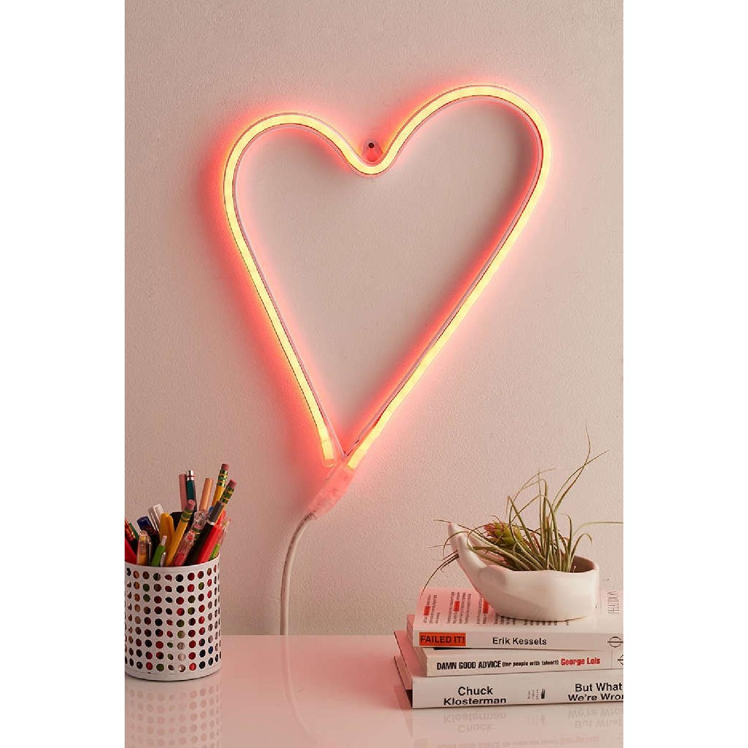 Urban Outfitters Hanging Heart LED Wall Light - image-1