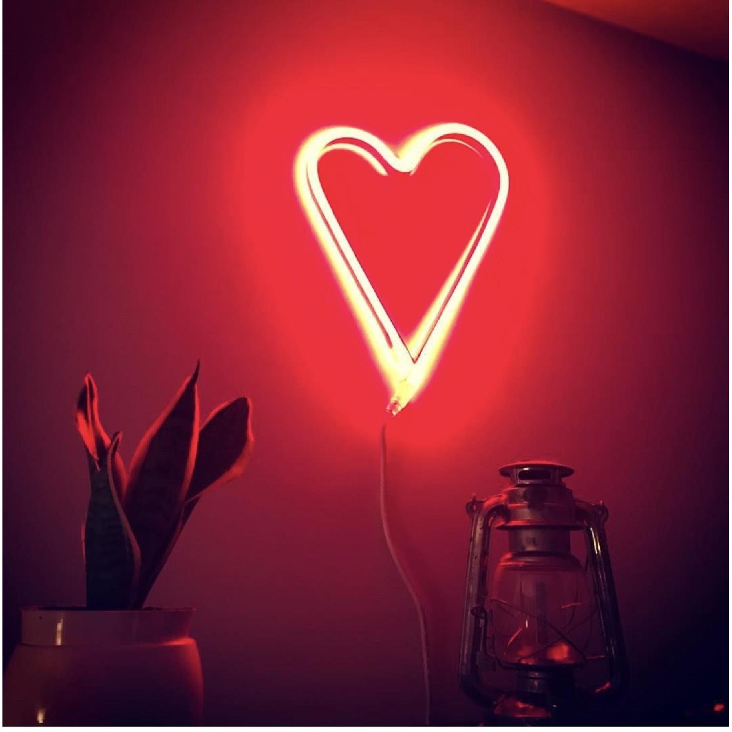 Urban Outfitters Hanging Heart LED Wall Light - image-2