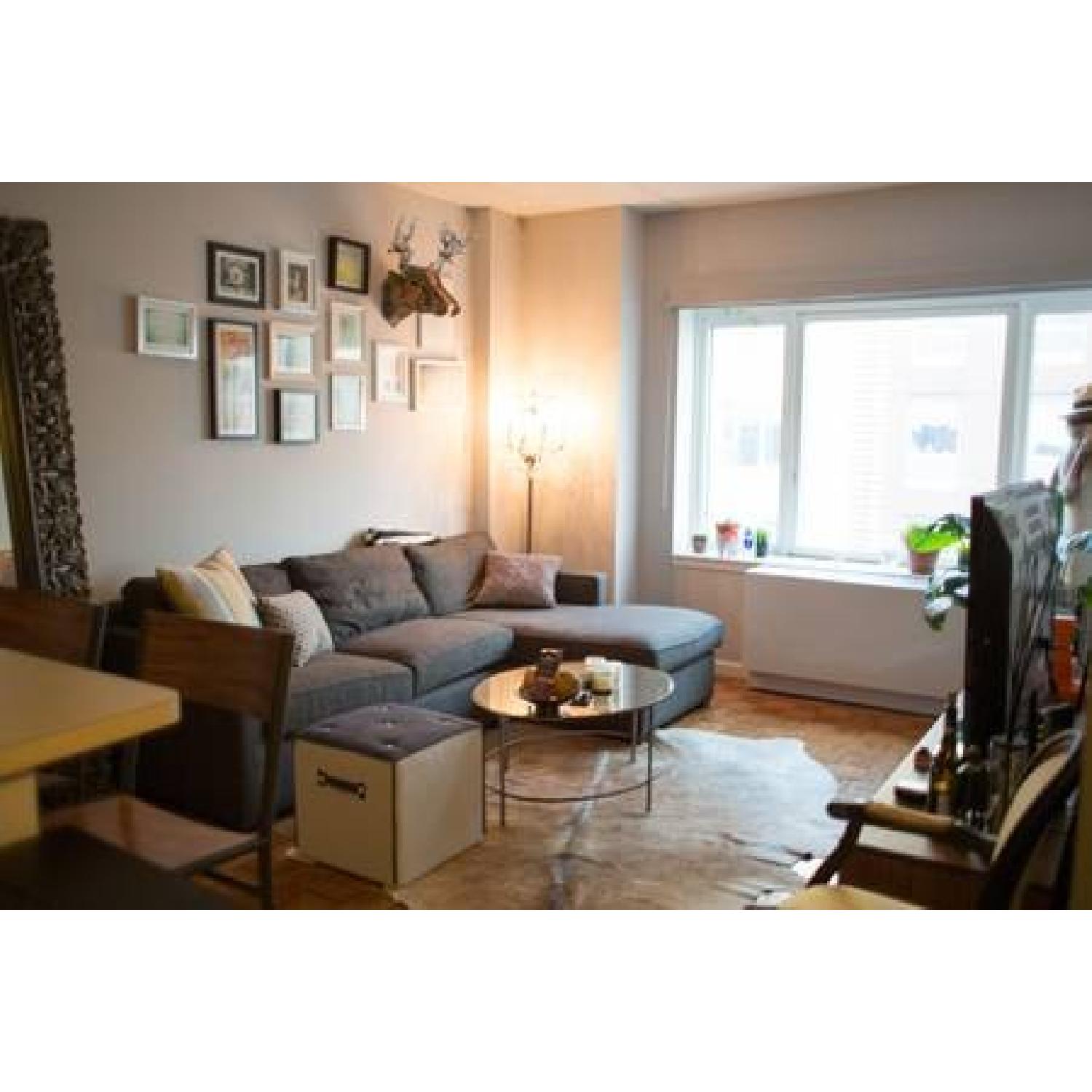 Crate & Barrel Davis 3-Seat Lounger in Darius Graphite - image-2