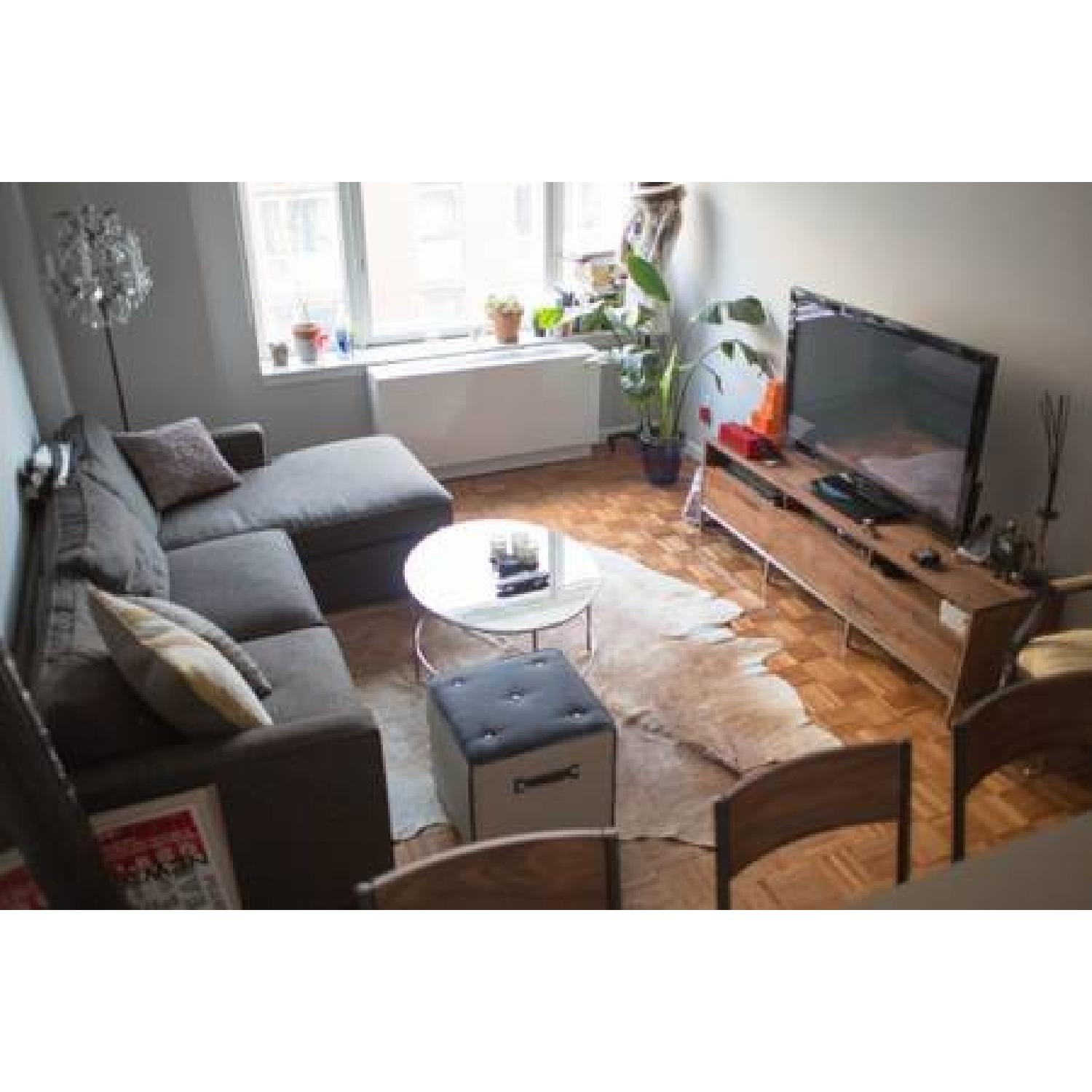 Crate & Barrel Davis 3-Seat Lounger in Darius Graphite - image-3