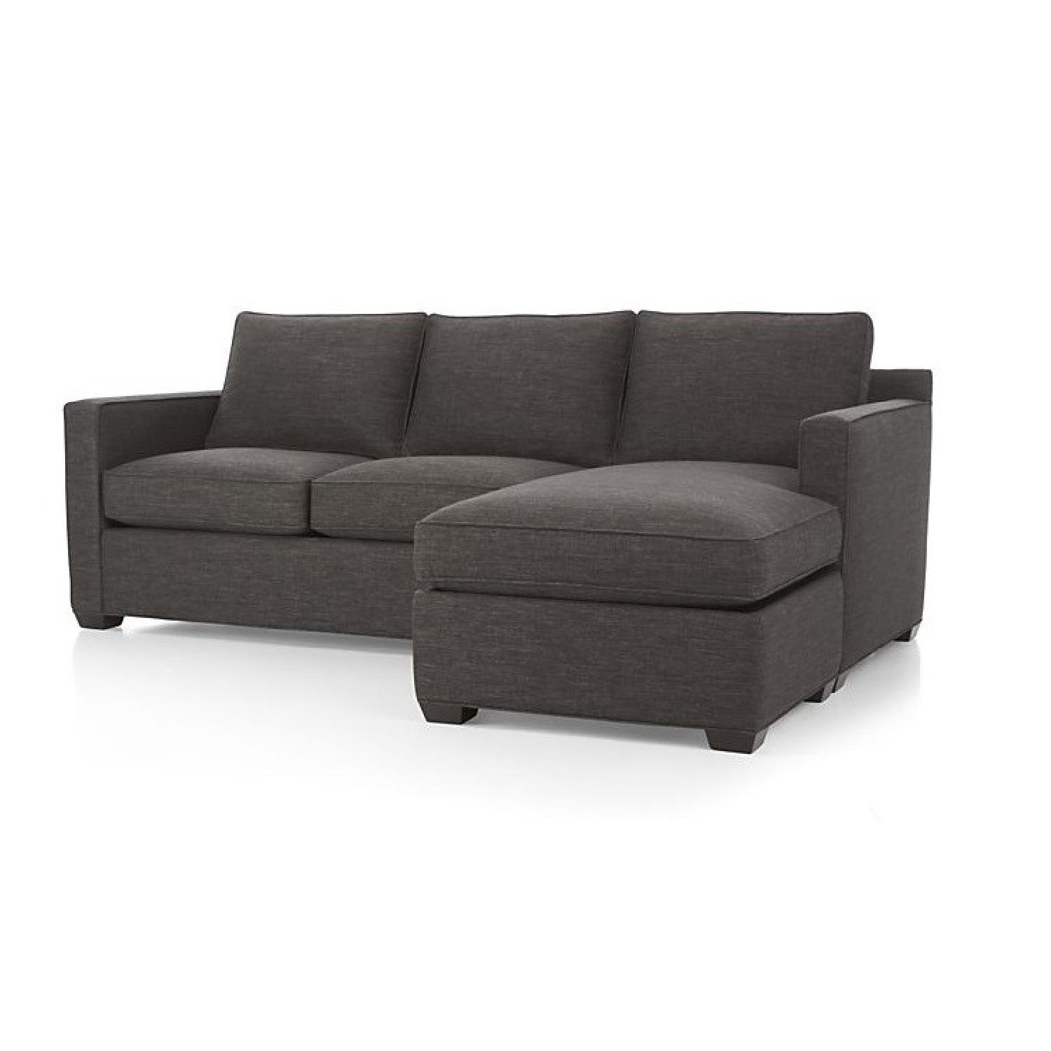 Crate & Barrel Davis 3-Seat Lounger in Darius Graphite - image-0