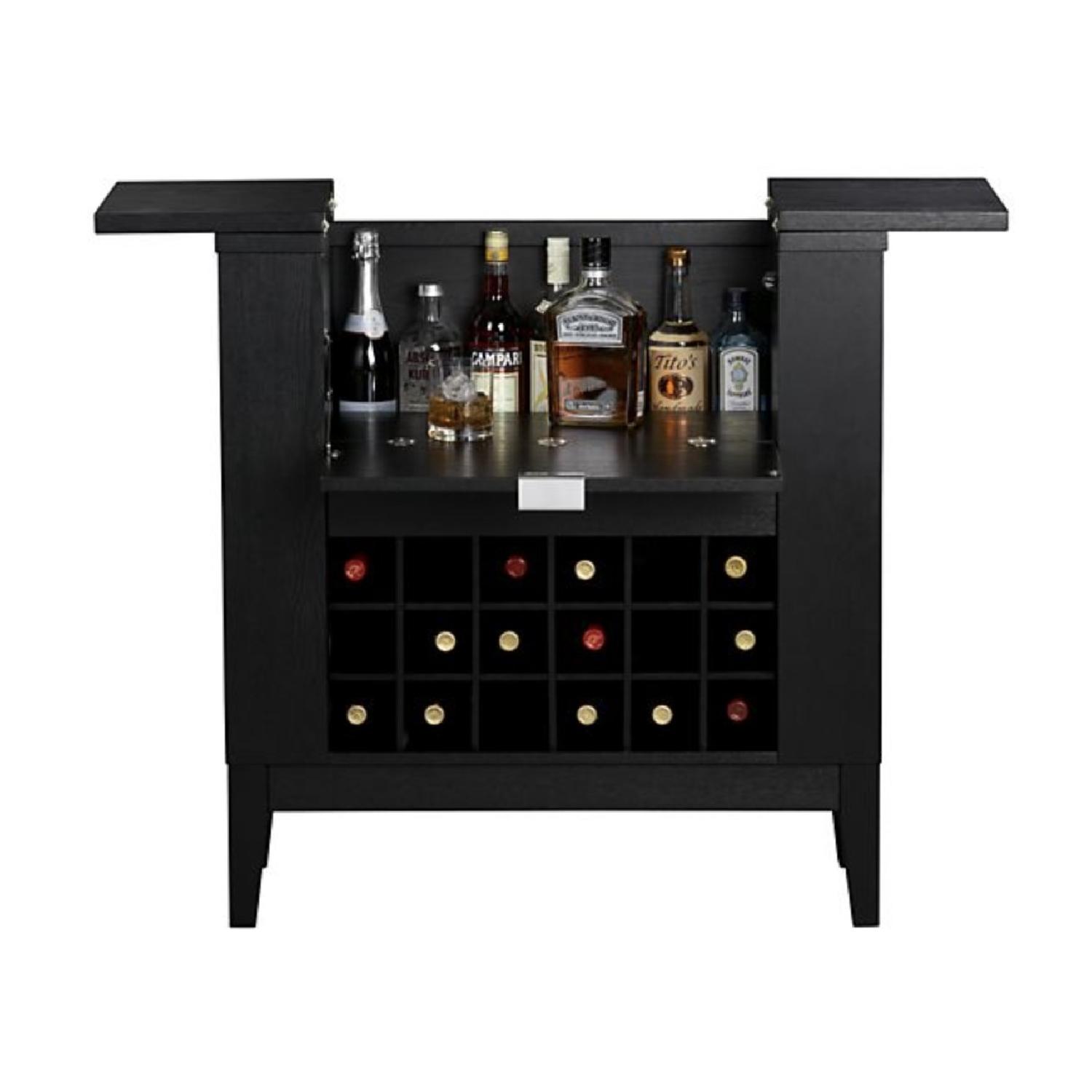 Crate & Barrel Parker Spirits Ebony Wine/Bar Cabinet - image-3