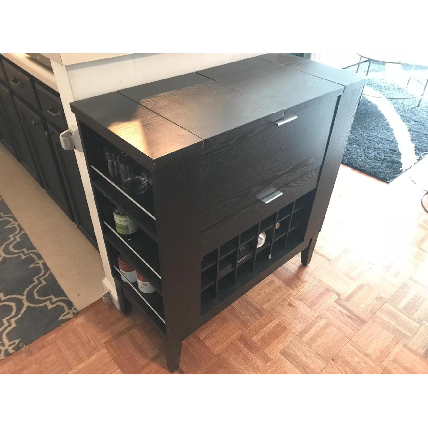 Crate & Barrel Parker Spirits Ebony Wine/Bar Cabinet - image-7