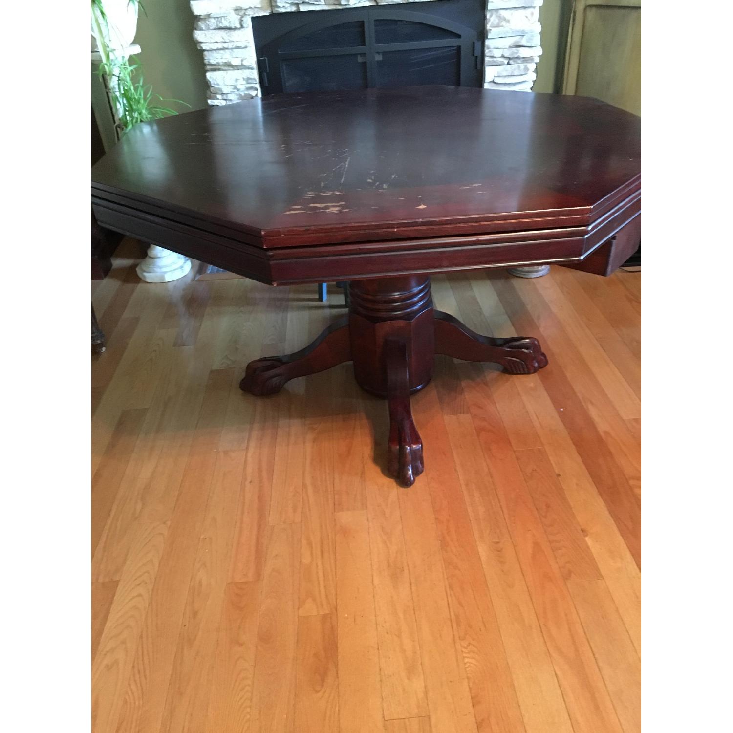 Octagon Wood Game/Dining Table - image-5