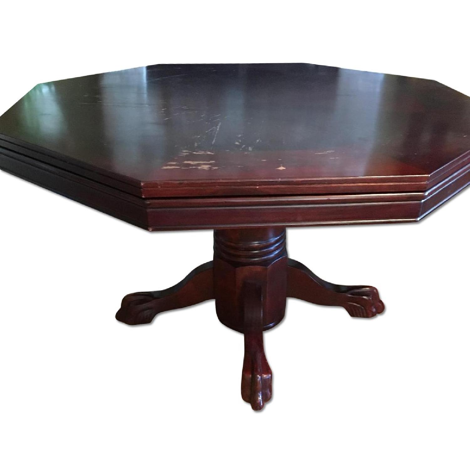 Octagon Wood Game/Dining Table - image-0