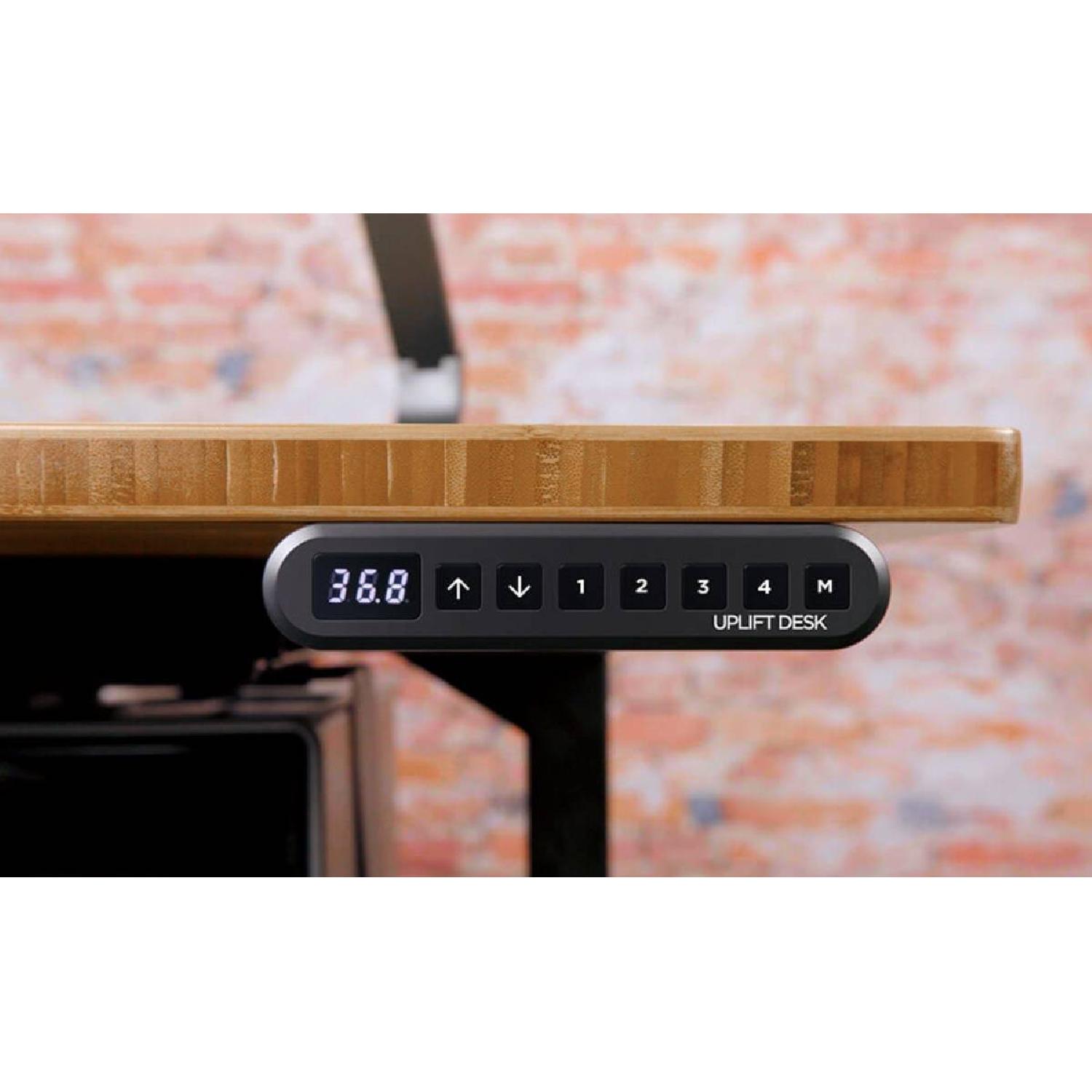 Bamboo Standing Uplift Office Desk w/ Accessories - image-2