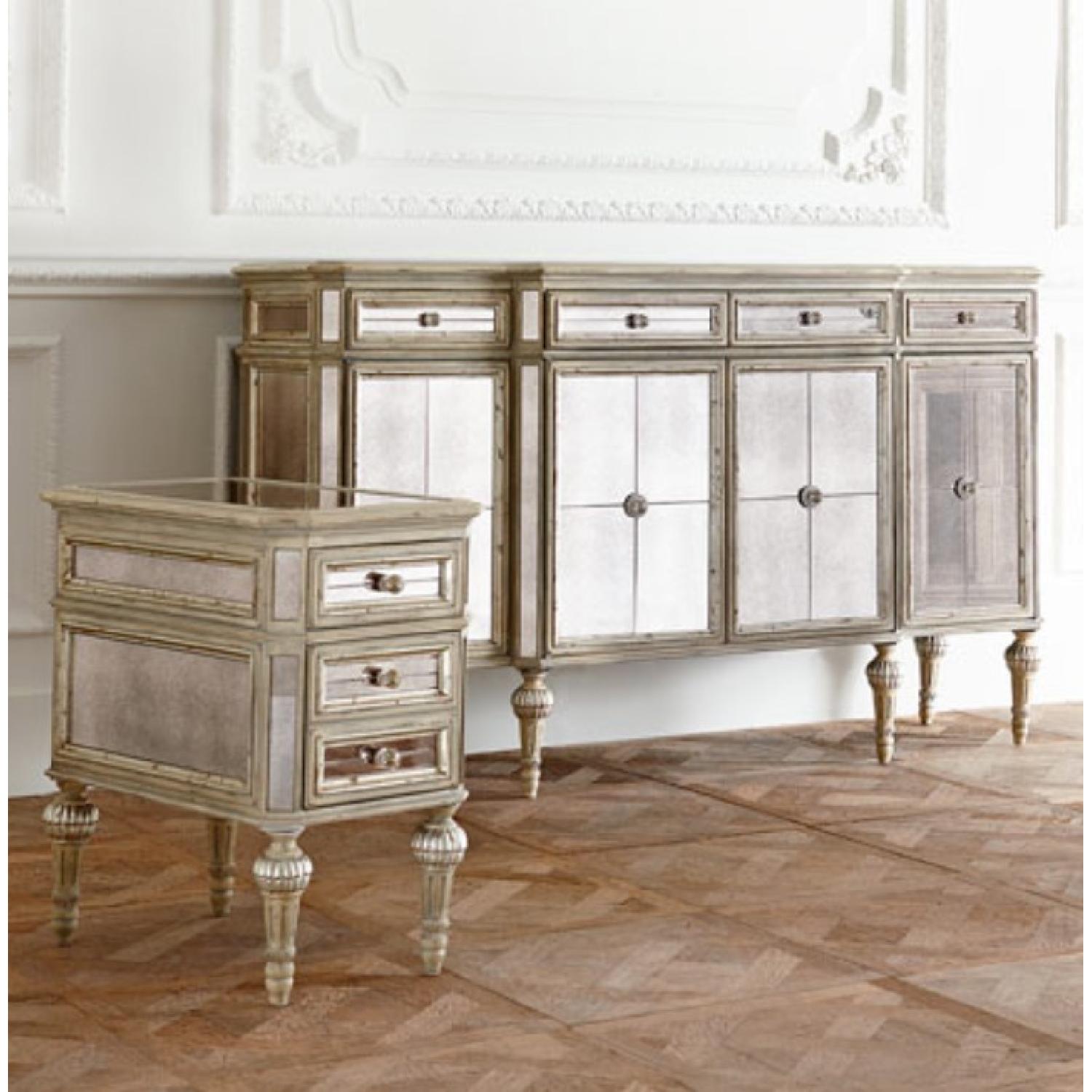 Horchow Dresden Mirrored Side Table - image-1