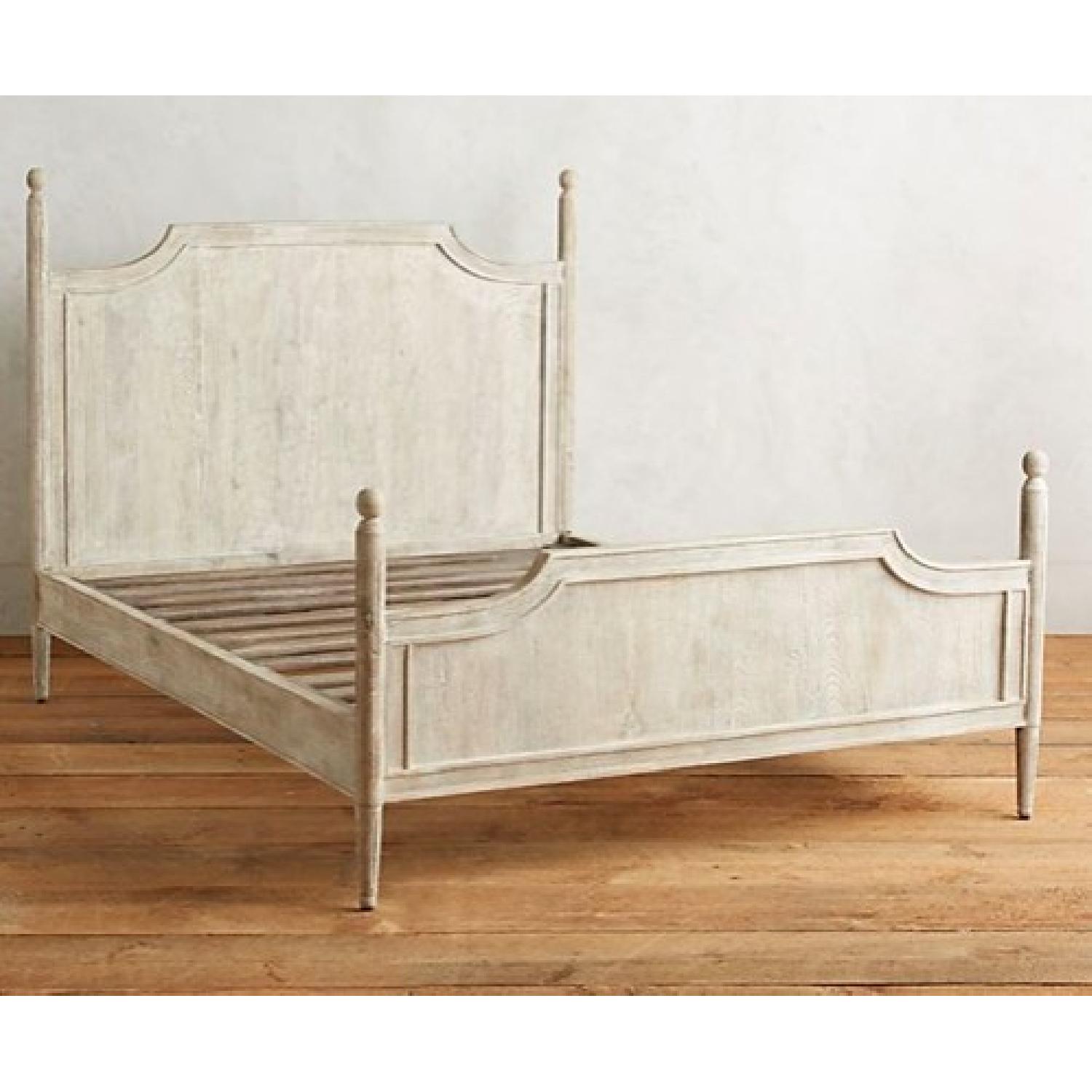 Anthropologie Washed Wood Bed Frame - image-1