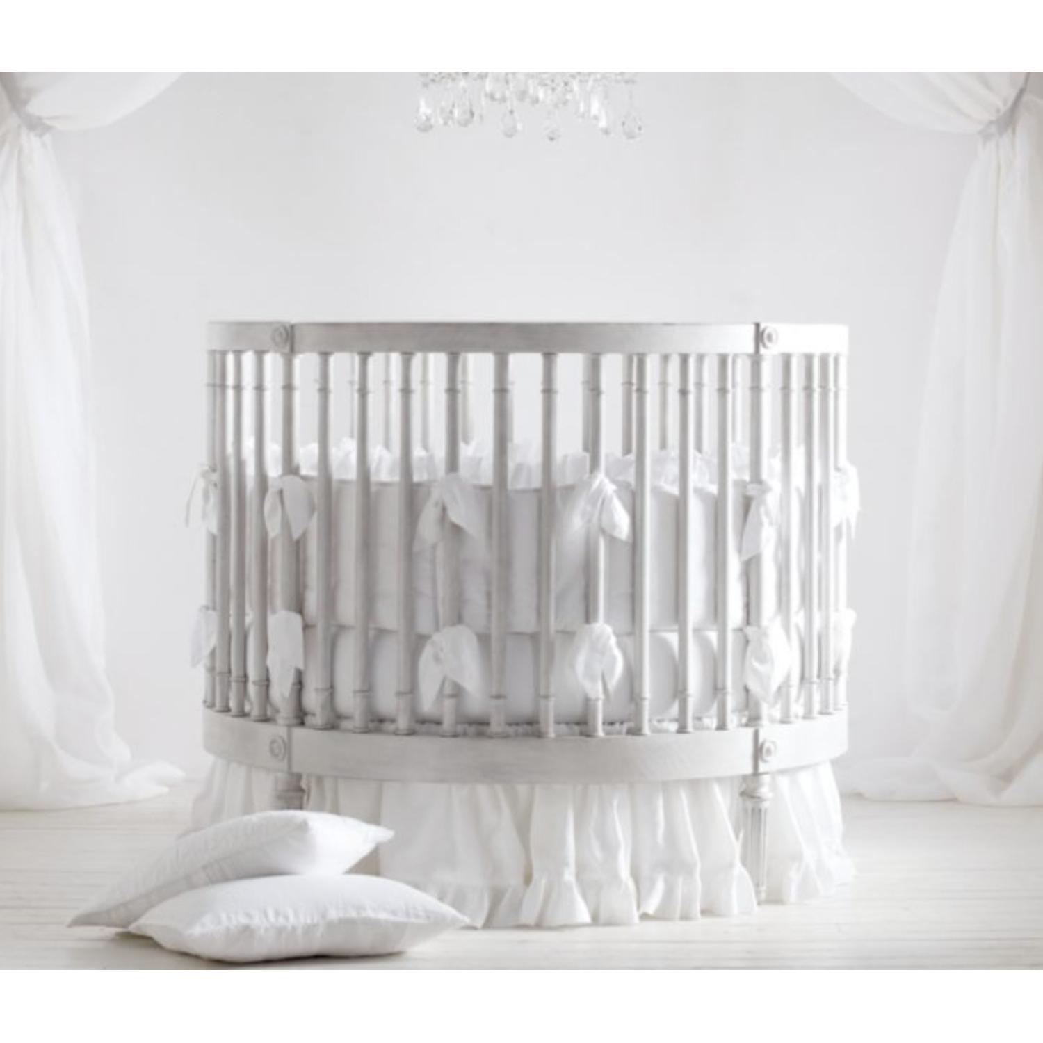 Restoration Hardware Ellery Round Crib in Aged White - image-2