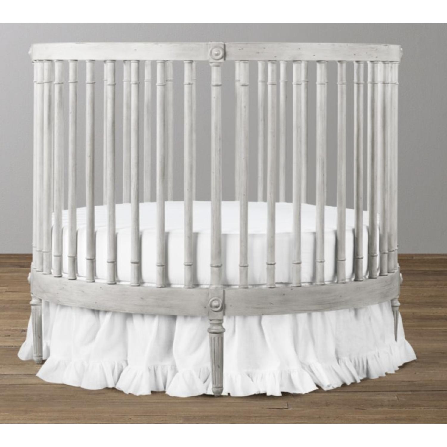 Restoration Hardware Ellery Round Crib in Aged White - image-3
