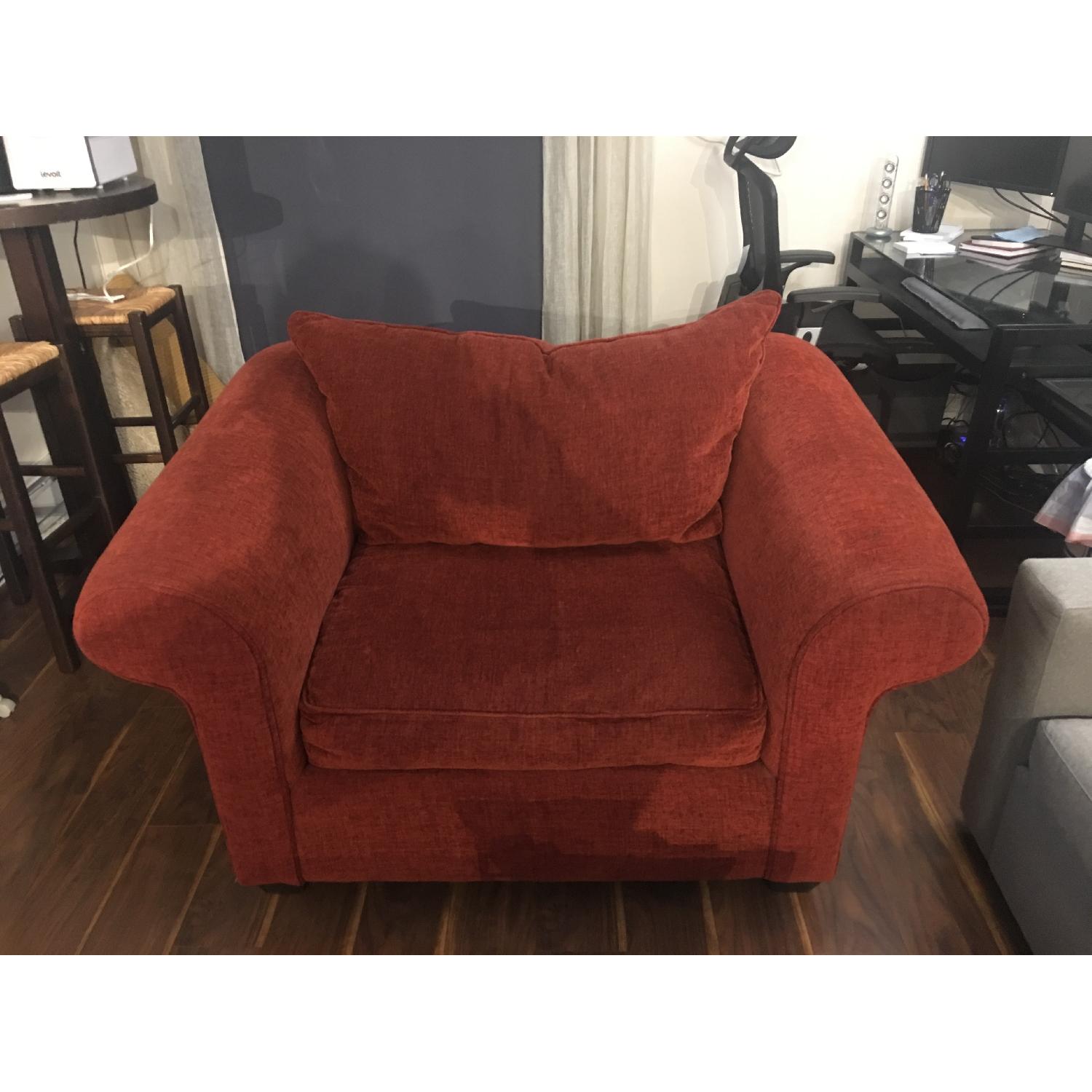Storehouse Furniture Red Chair and a Half - image-2