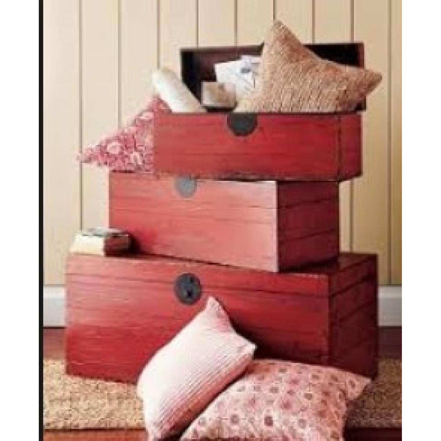 Pottery Barn Red Weston Trunk AptDeco