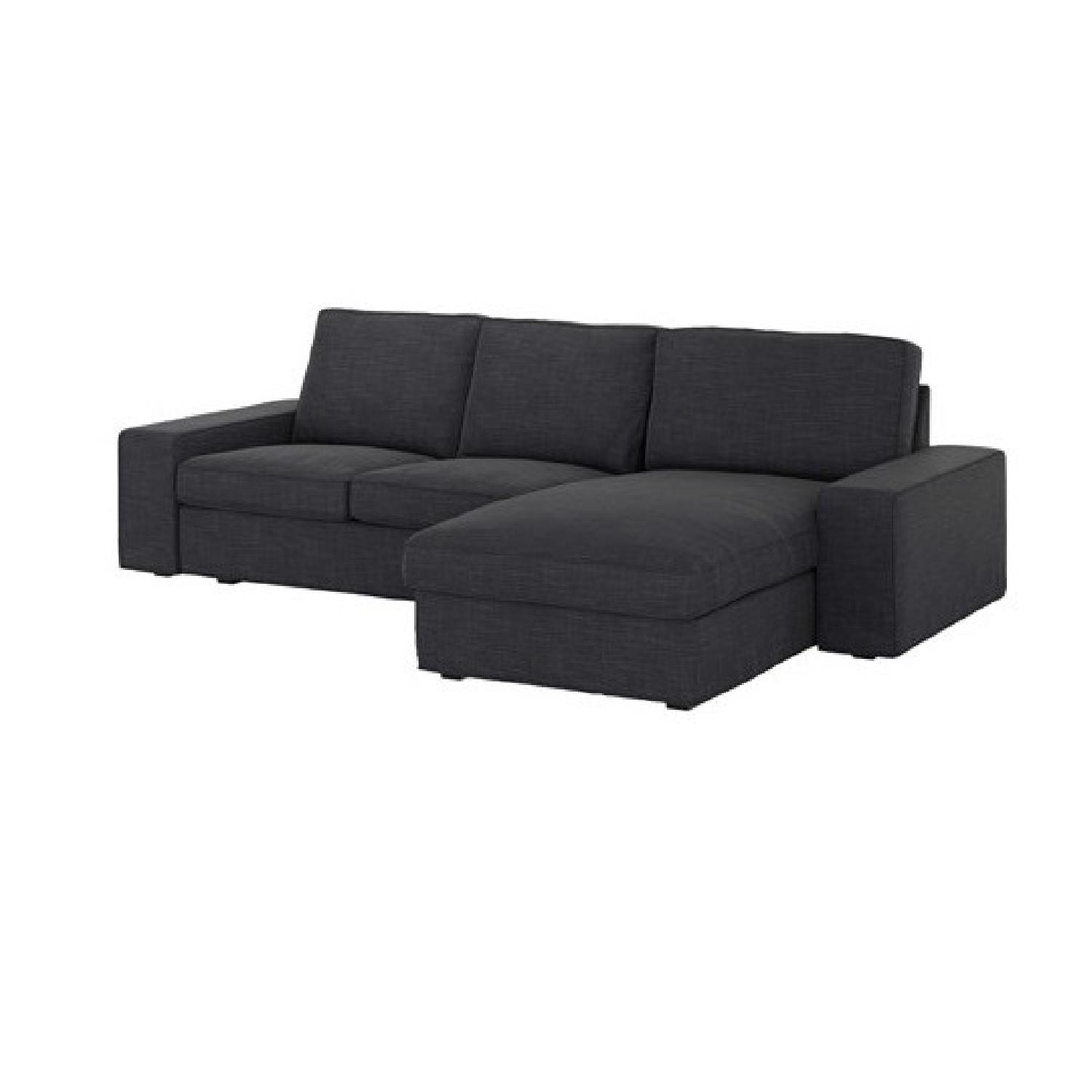 Ikea 2 Piece Sectional Sofa & Ottoman - image-0