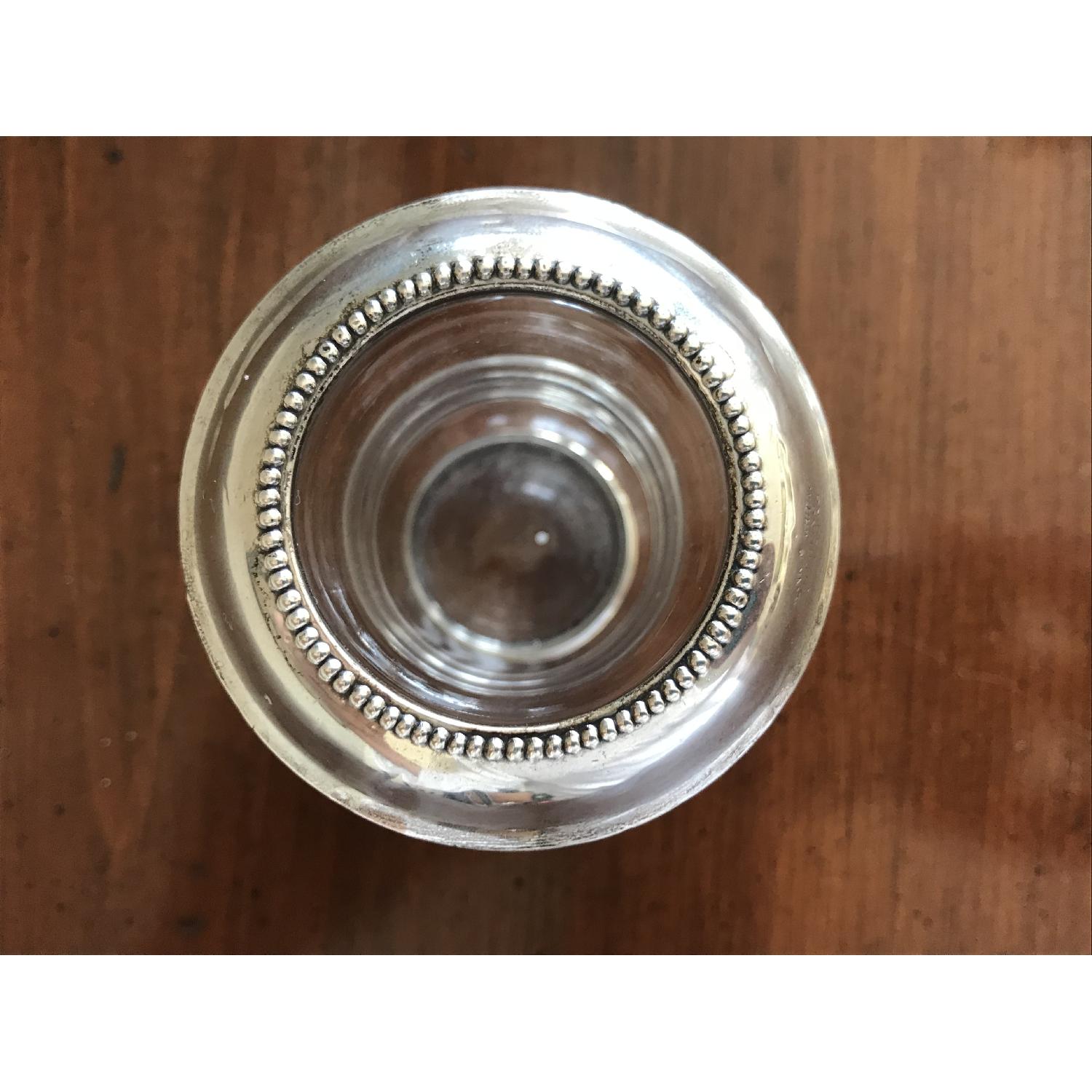 Vintage Frank Whiting Glass/Sterling Silver Toothpick Holder - image-4