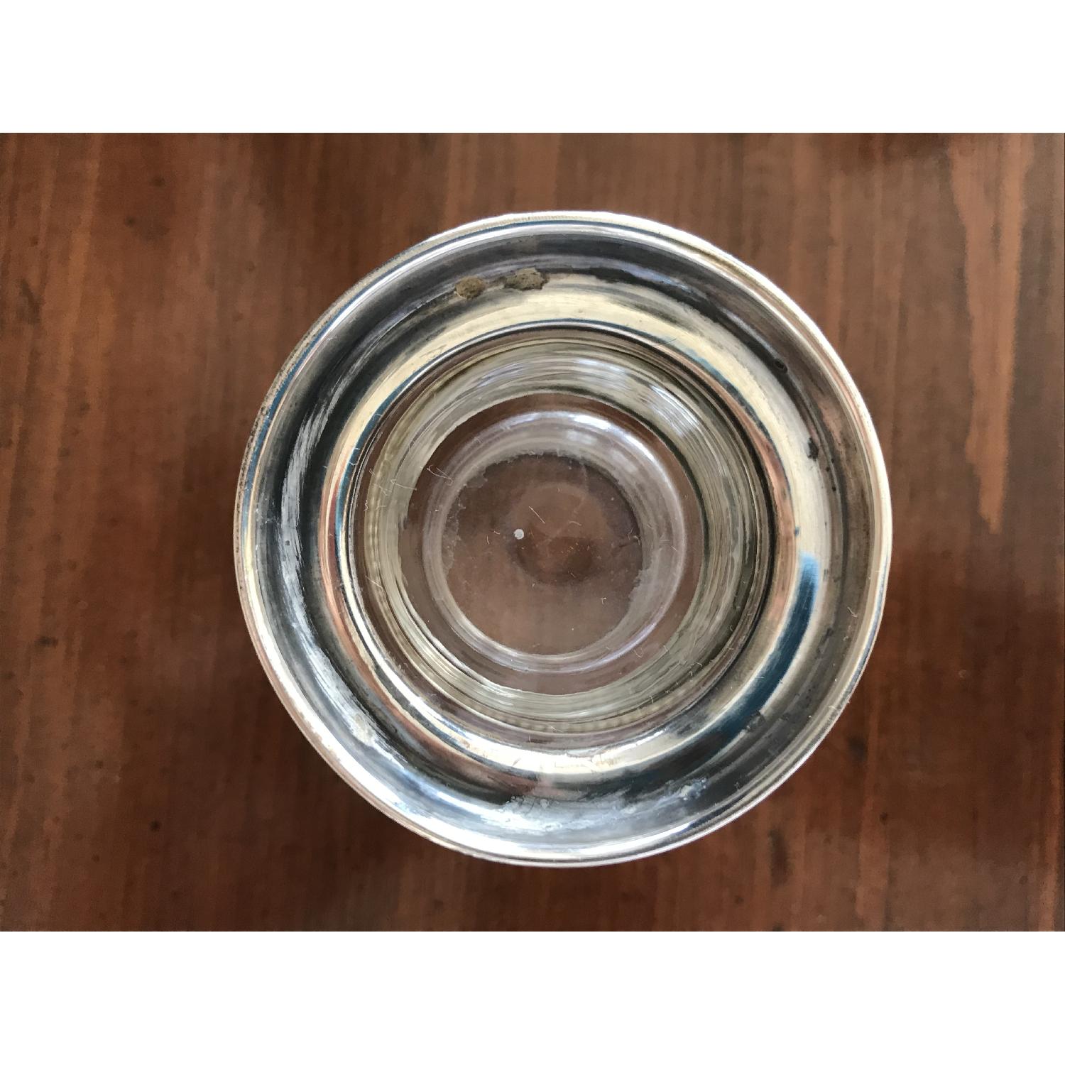 Vintage Frank Whiting Glass/Sterling Silver Toothpick Holder - image-5