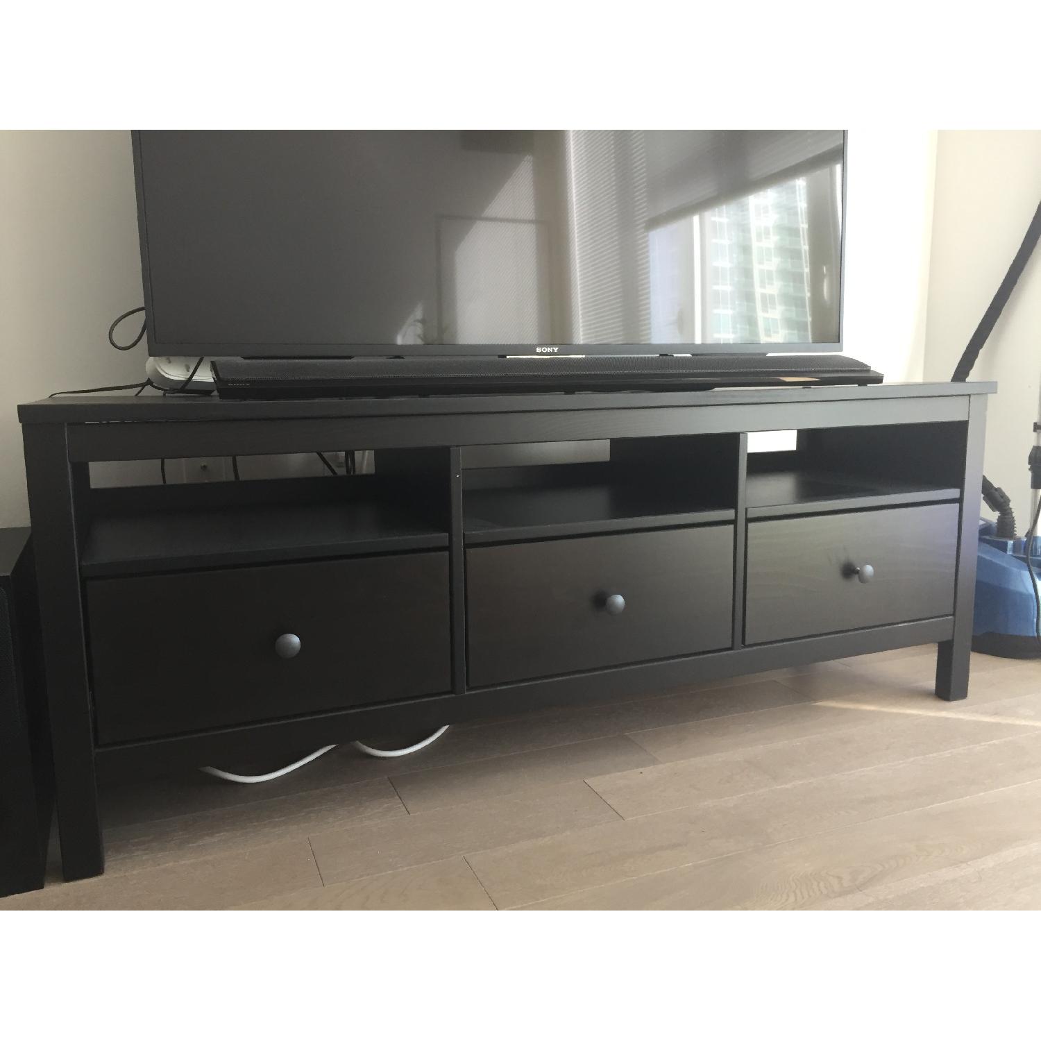 Ikea Hemnes Black TV Unit AptDeco