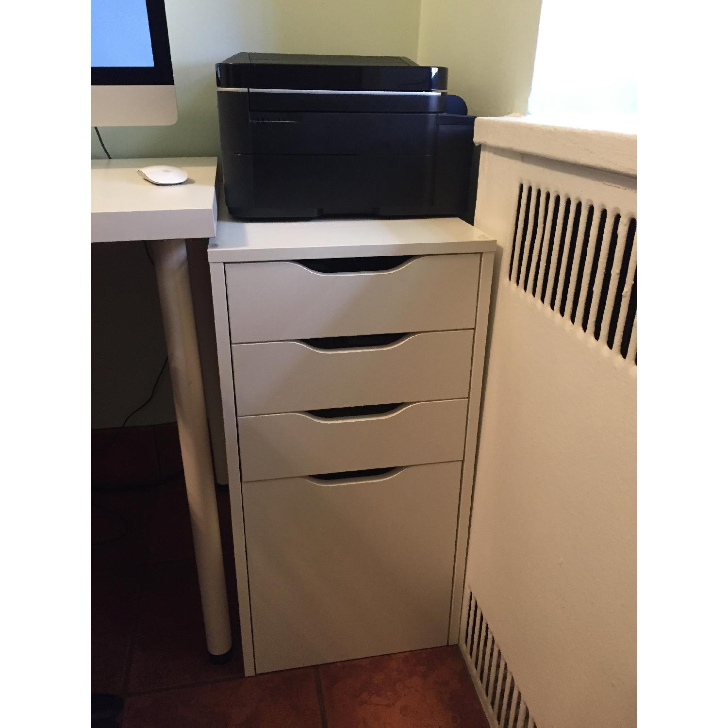 Ikea Modular Desk W 2 File Cabinets 1 Utility Stand For Sale