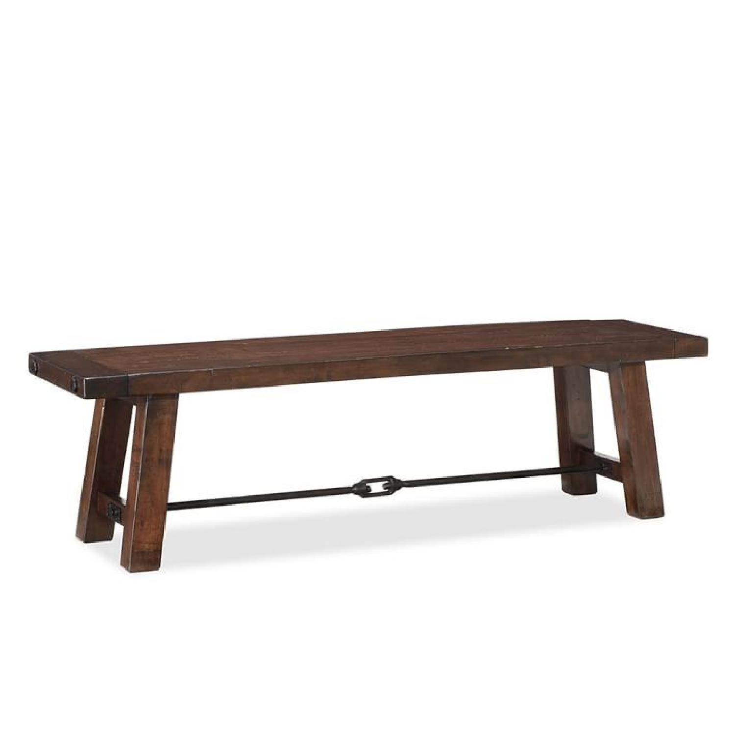Pottery Barn Benchwright Dining Table w/ 1 Bench & 2 Chairs - image-6