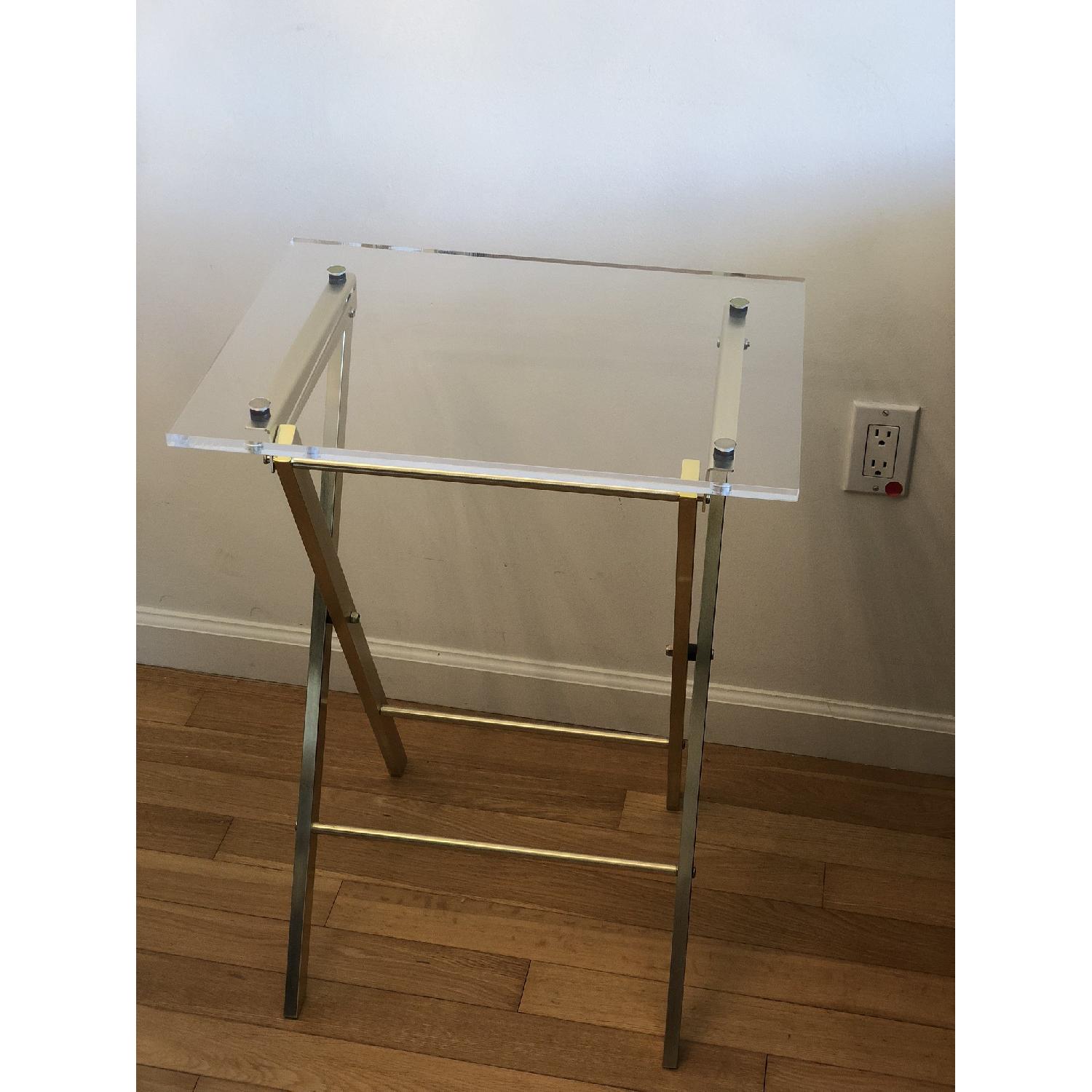 CB2 Novo Acrylic Folding Table AptDeco
