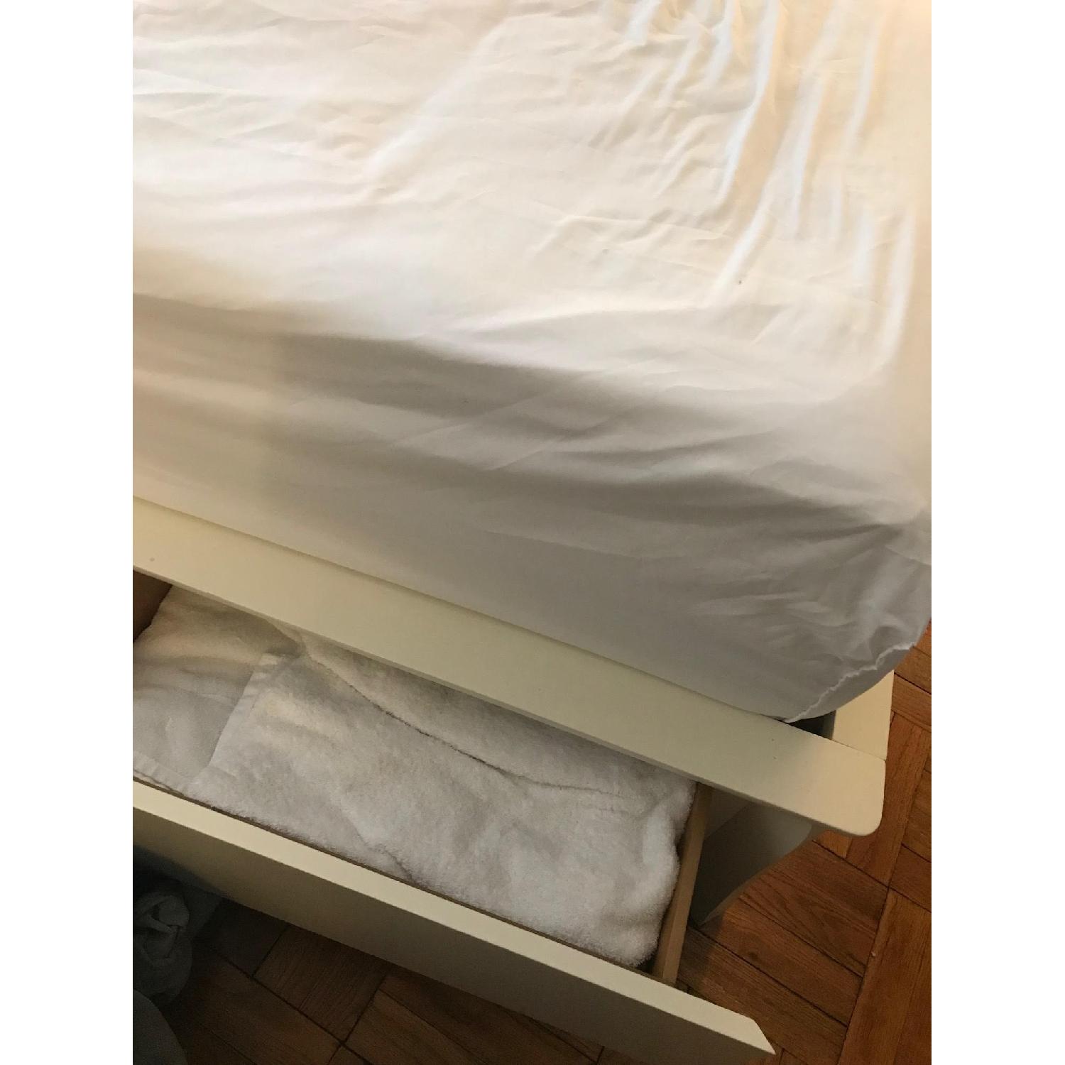 Pottery Barn Chloe White Wood Storage Full Bed - image-3