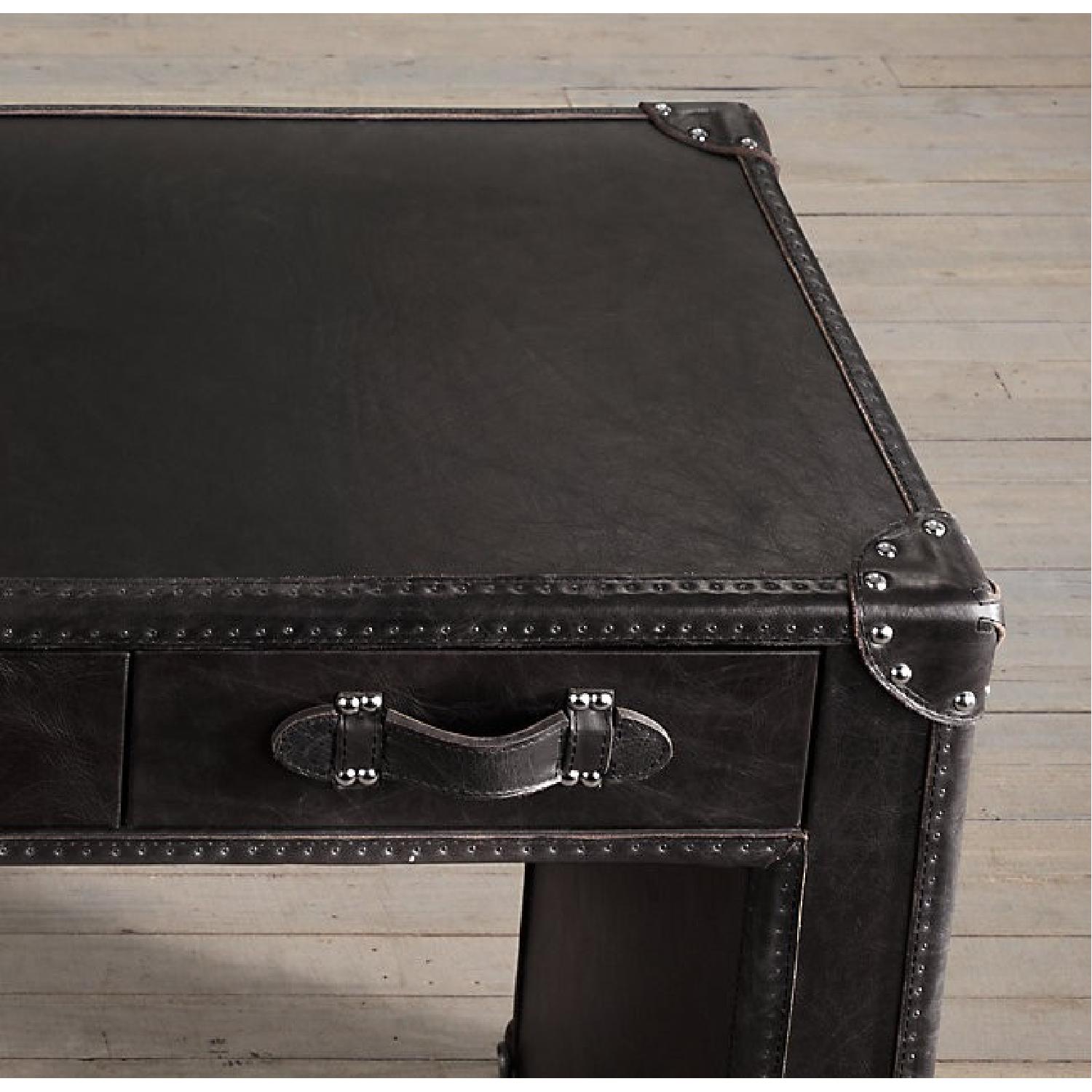 Restoration Hardware Mayfair Steamer Trunk 3-Drawer Desk - image-3