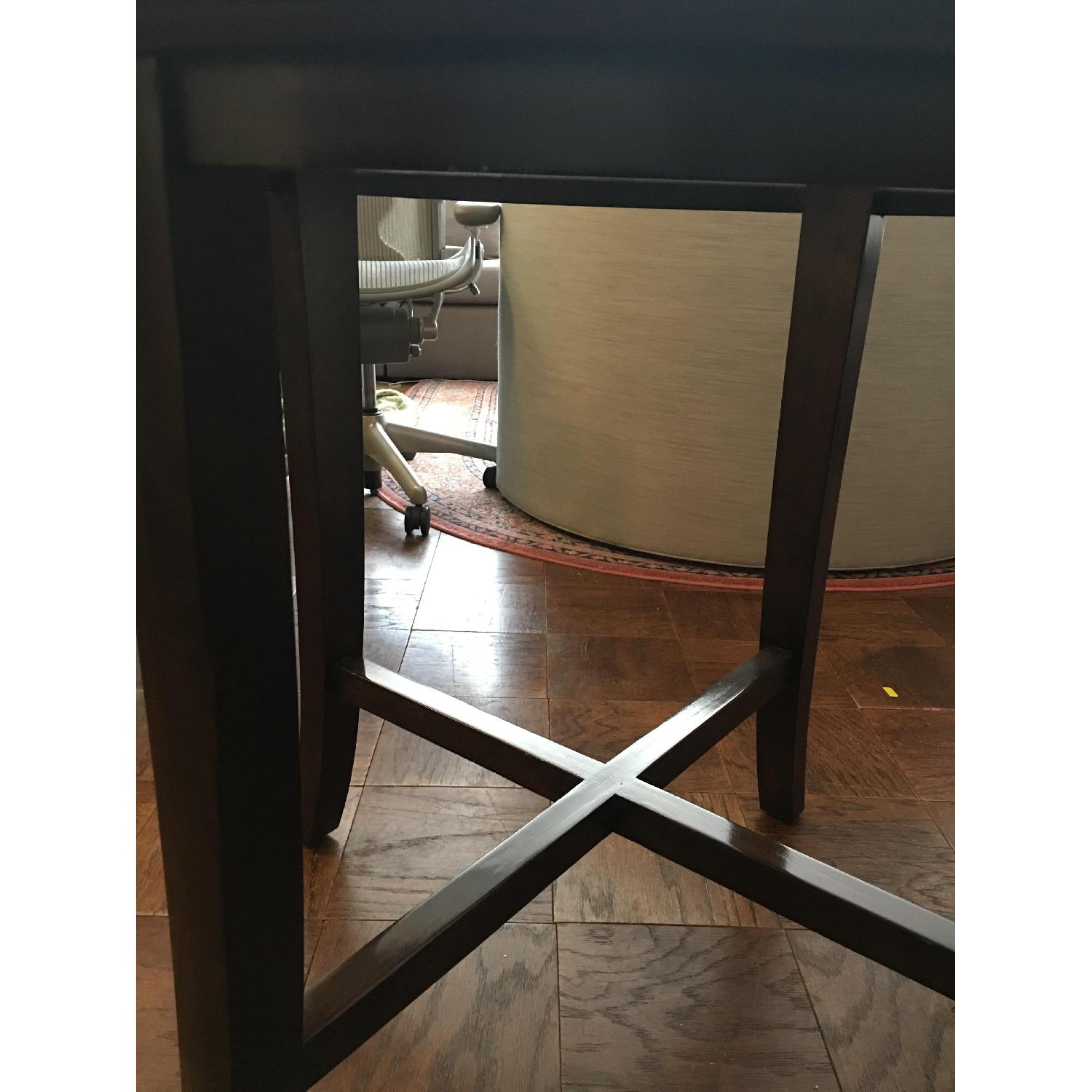 Crate & Barrel Round Glass Dining Room Table - image-5