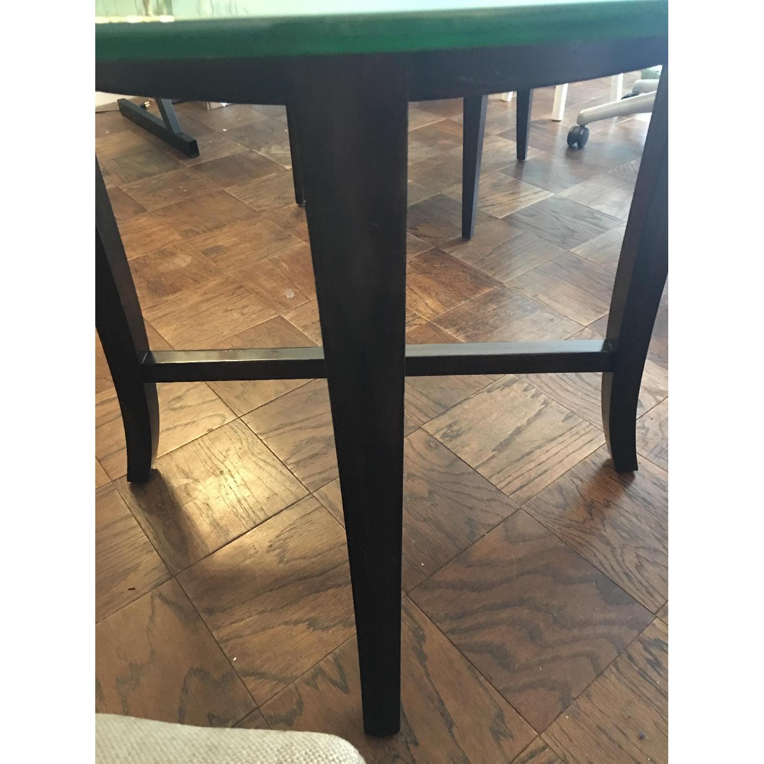 Crate & Barrel Round Glass Dining Room Table - image-6
