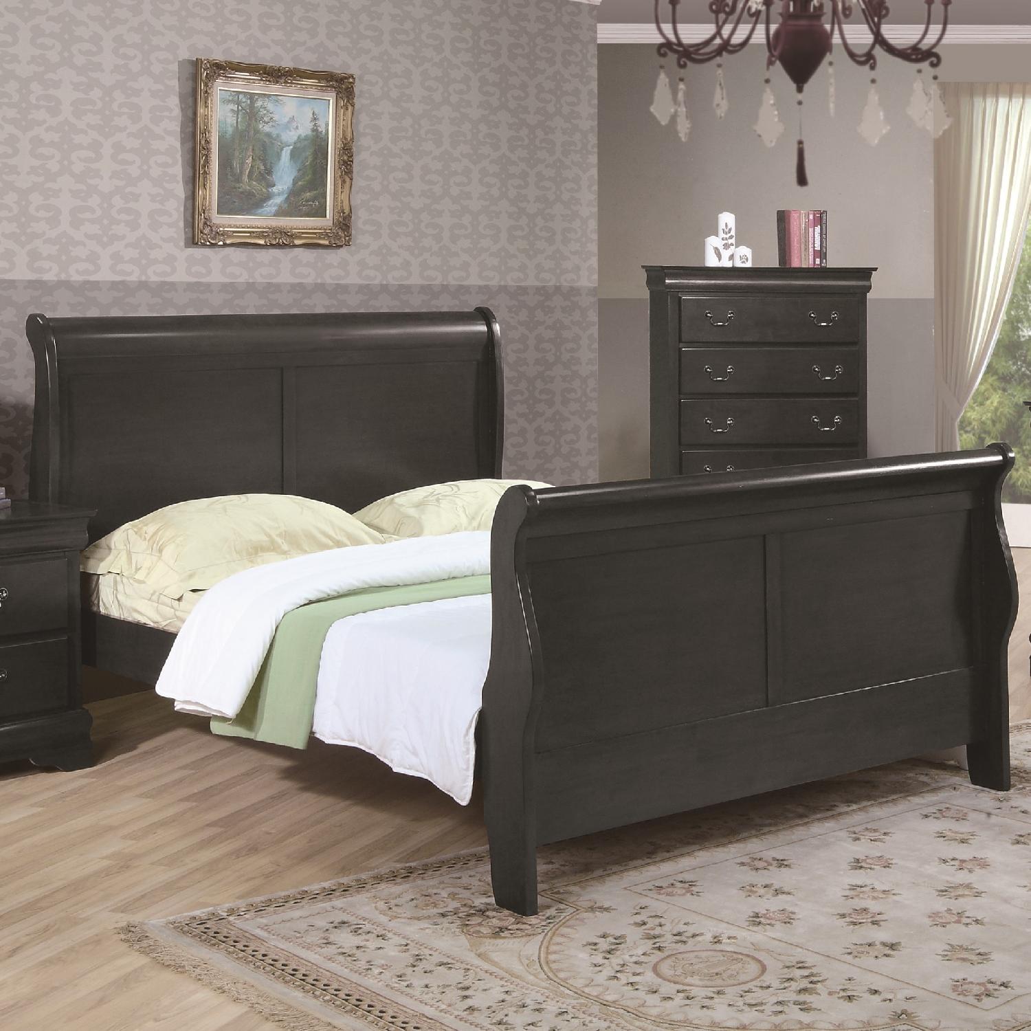 Louis Phillipe King Sleigh Bed Frame - image-2
