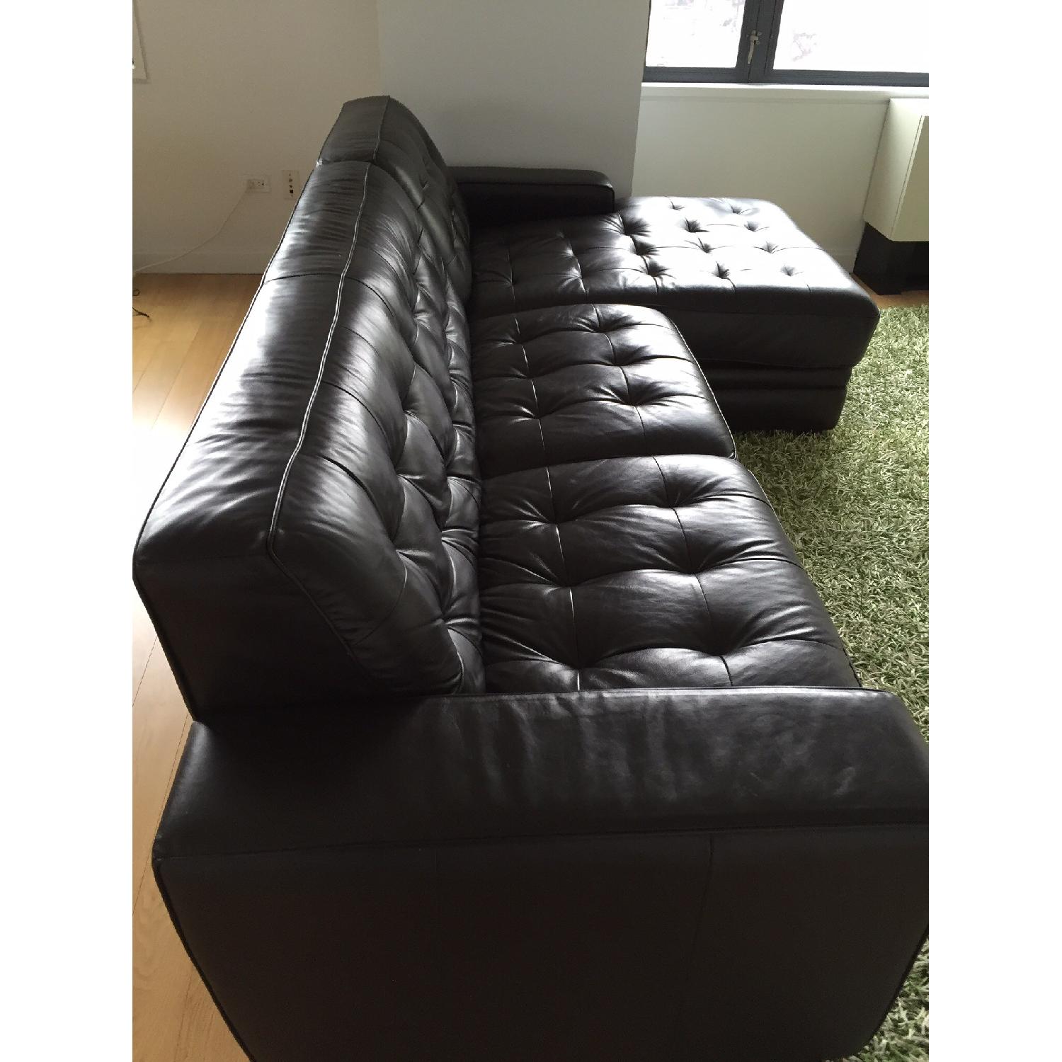 Macy's Leather Sectional Sofa - image-2