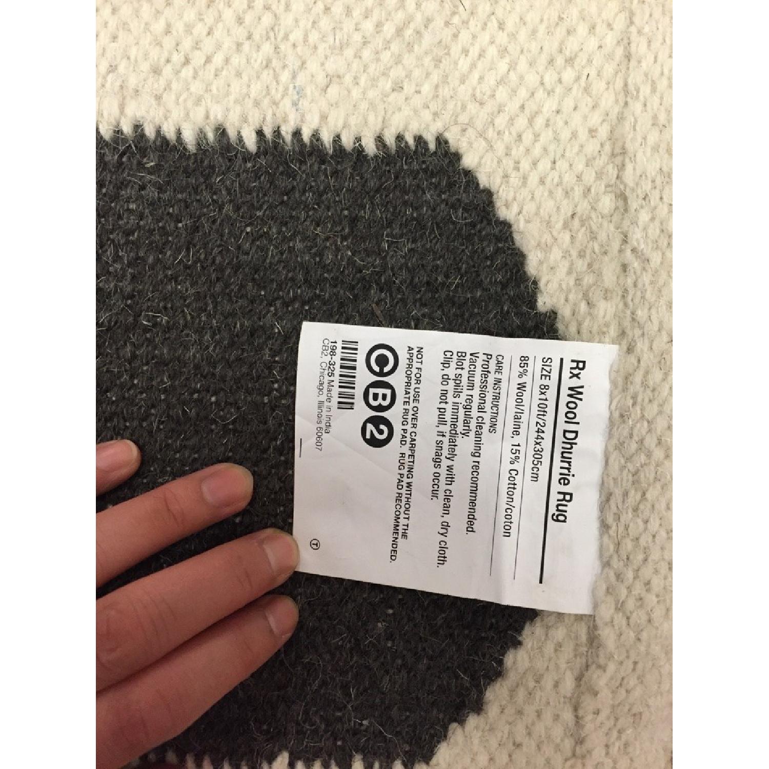 CB2 Wool Dhurrie Carpet/Rug - image-2