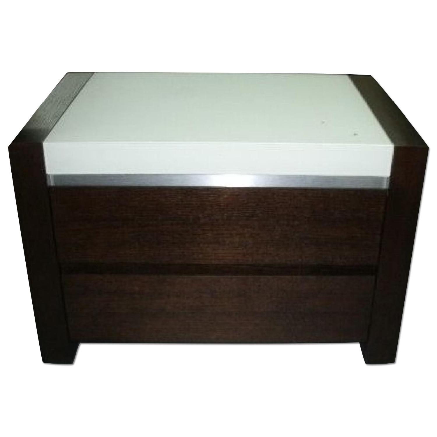 night table w frosted glass top aptdeco night table w frosted glass top aptdeco