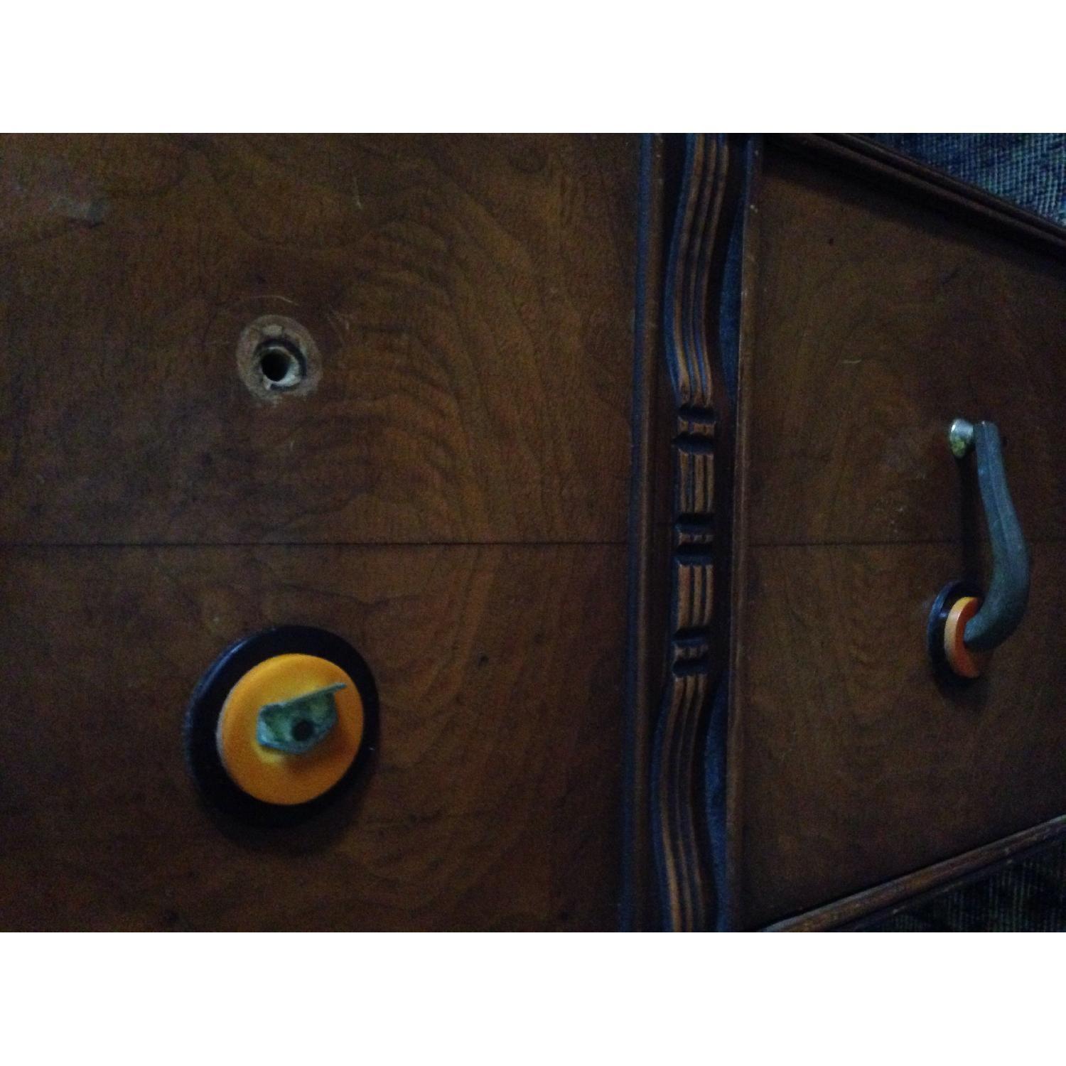 Art Deco Vintage Vanity w/ Circular Mirror - image-3