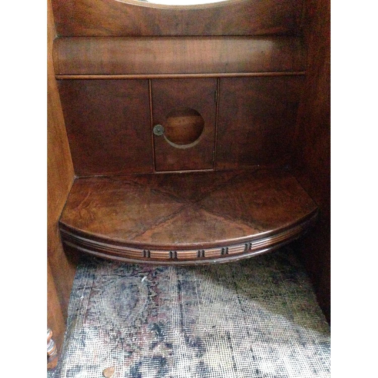 Art Deco Vintage Vanity w/ Circular Mirror - image-5