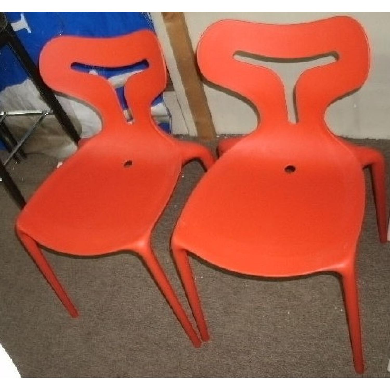 Calligaris Italian Stackable Chairs Set of 4 AptDeco