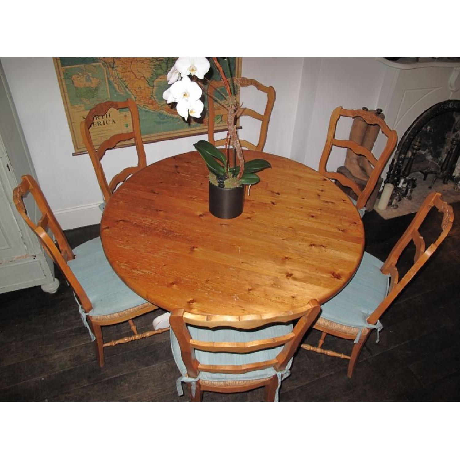 French Country Dining Table w/ 6 Chairs - image-1
