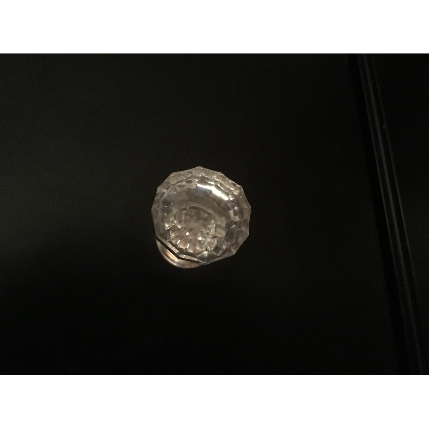 Macy's Black Dresser w/ Anthropologie Crystal Knobs - image-1