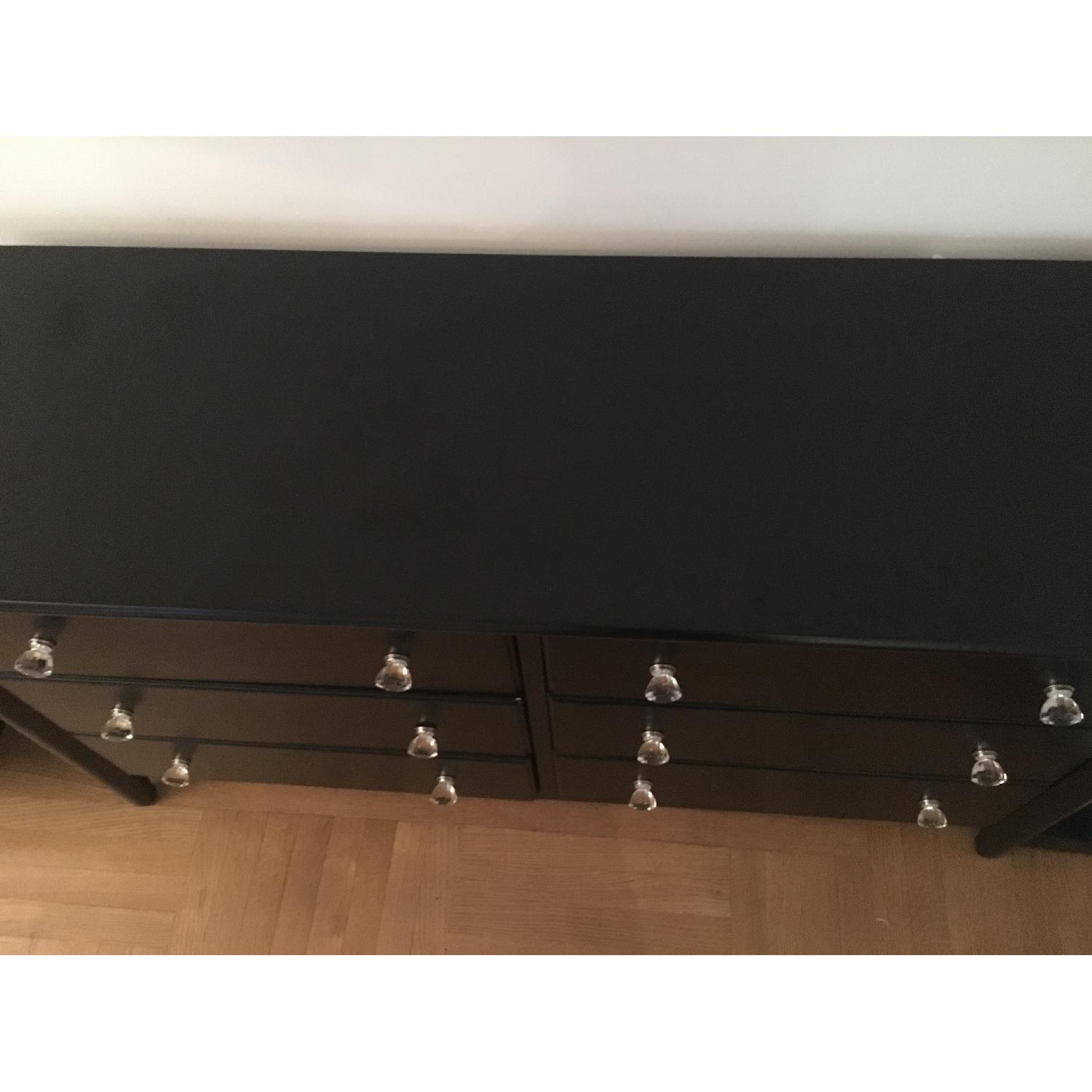 Macy's Black Dresser w/ Anthropologie Crystal Knobs - image-6