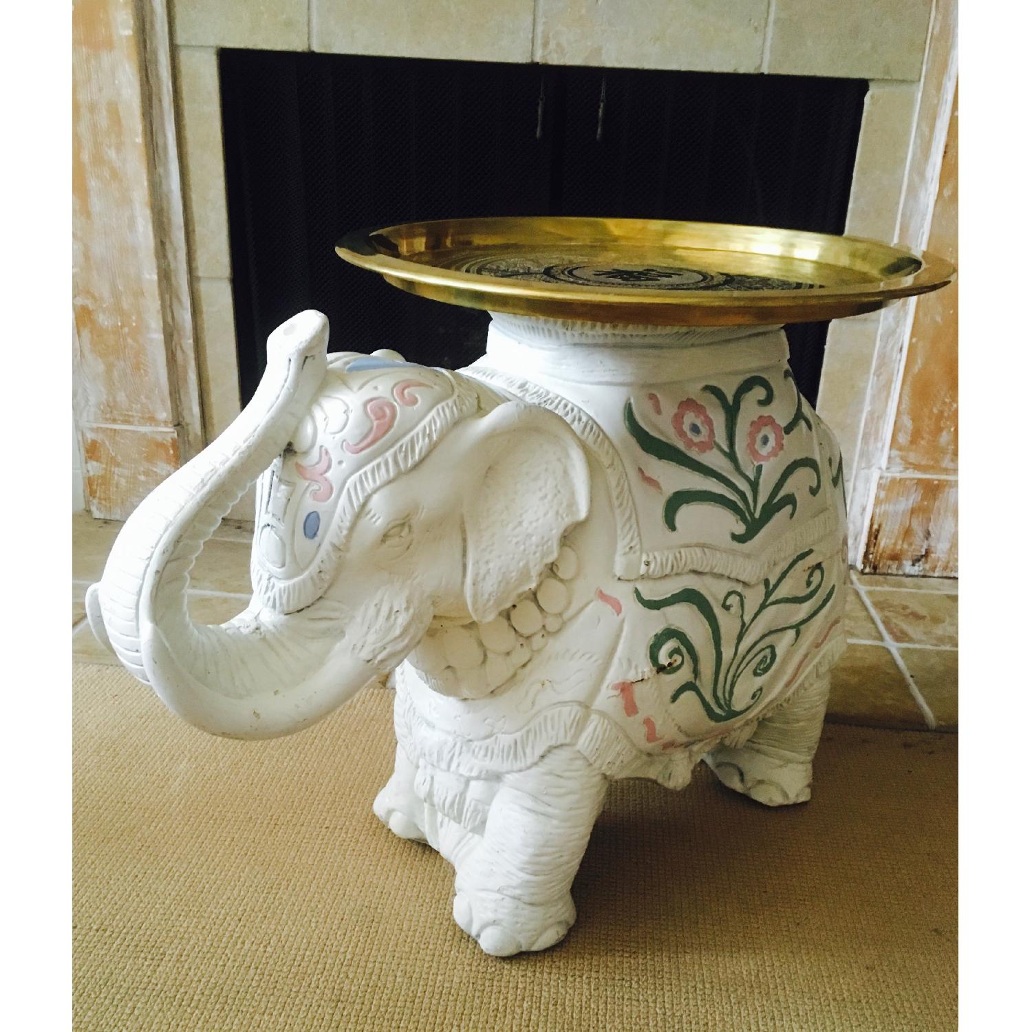 Vintage Chinoiserie Elephant Side Table - image-1