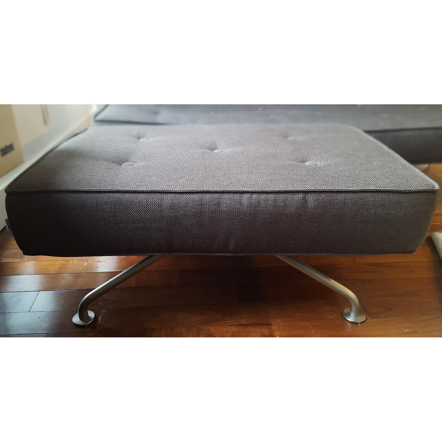 BoConcept Convertible Sofa w/ Matching Ottoman in Dark Gray Tweed - image-2