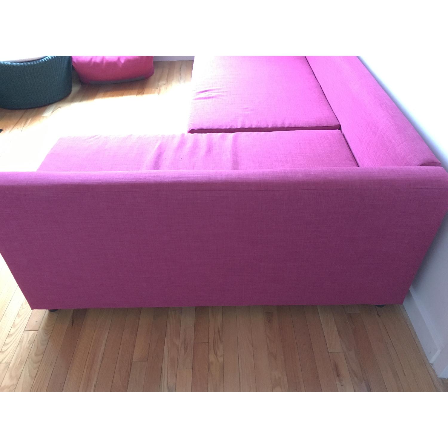 Ikea Friheten Pink L-Shaped Sofa w/ Pullout Bed & Storage - image-8