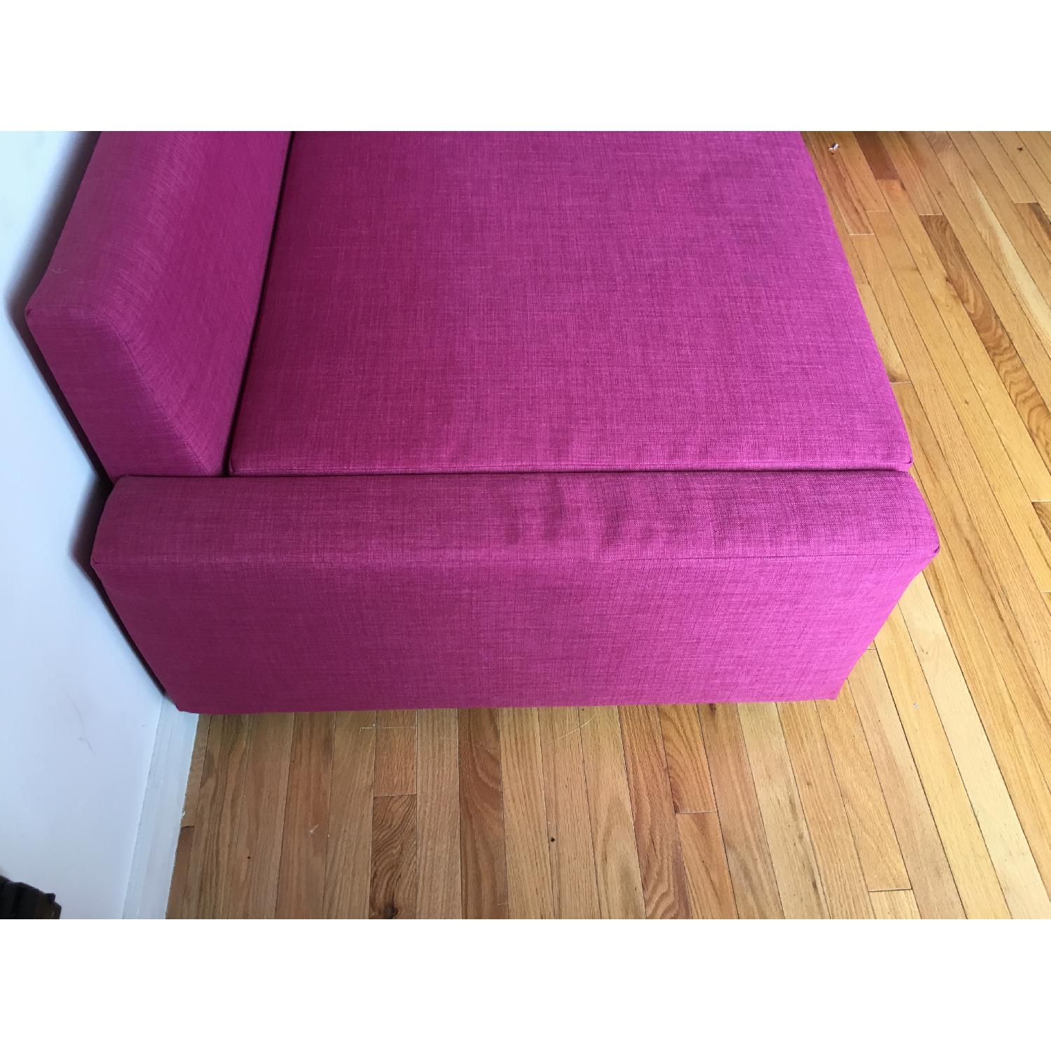 Ikea Friheten Pink L-Shaped Sofa w/ Pullout Bed & Storage - image-9