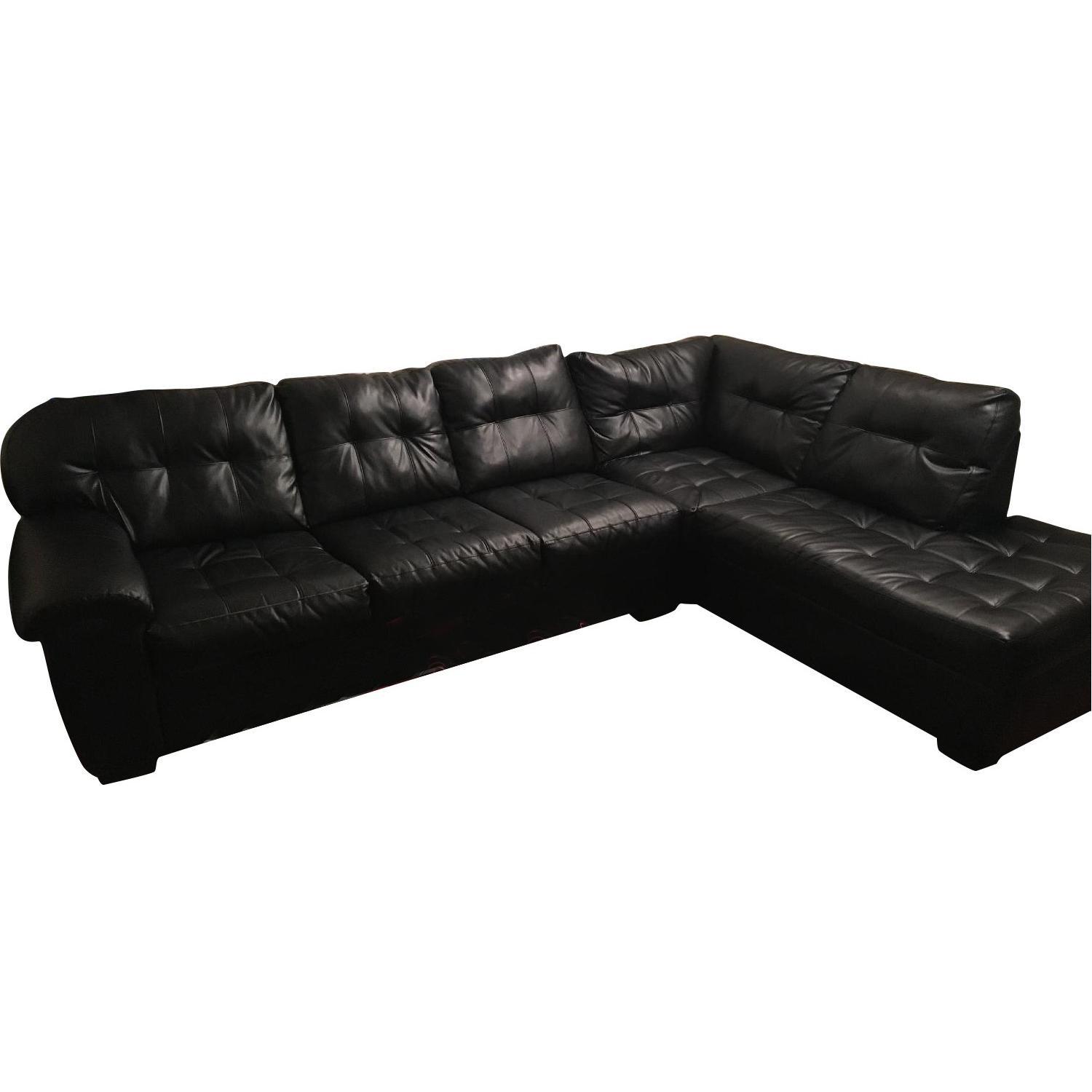 Bob's Mercury Black Left Arm Facing Sectional - image-0