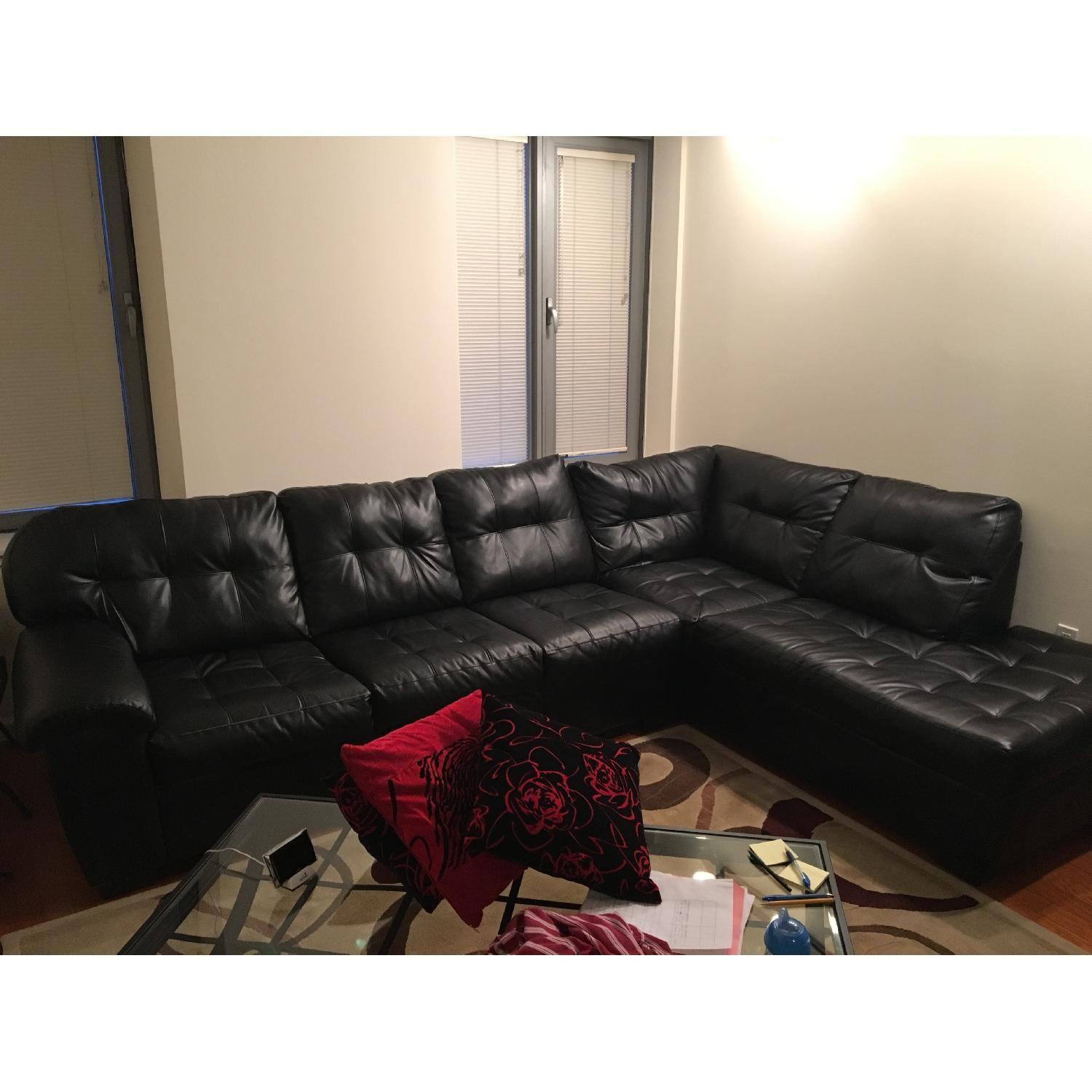 Bob's Mercury Black Left Arm Facing Sectional - image-4