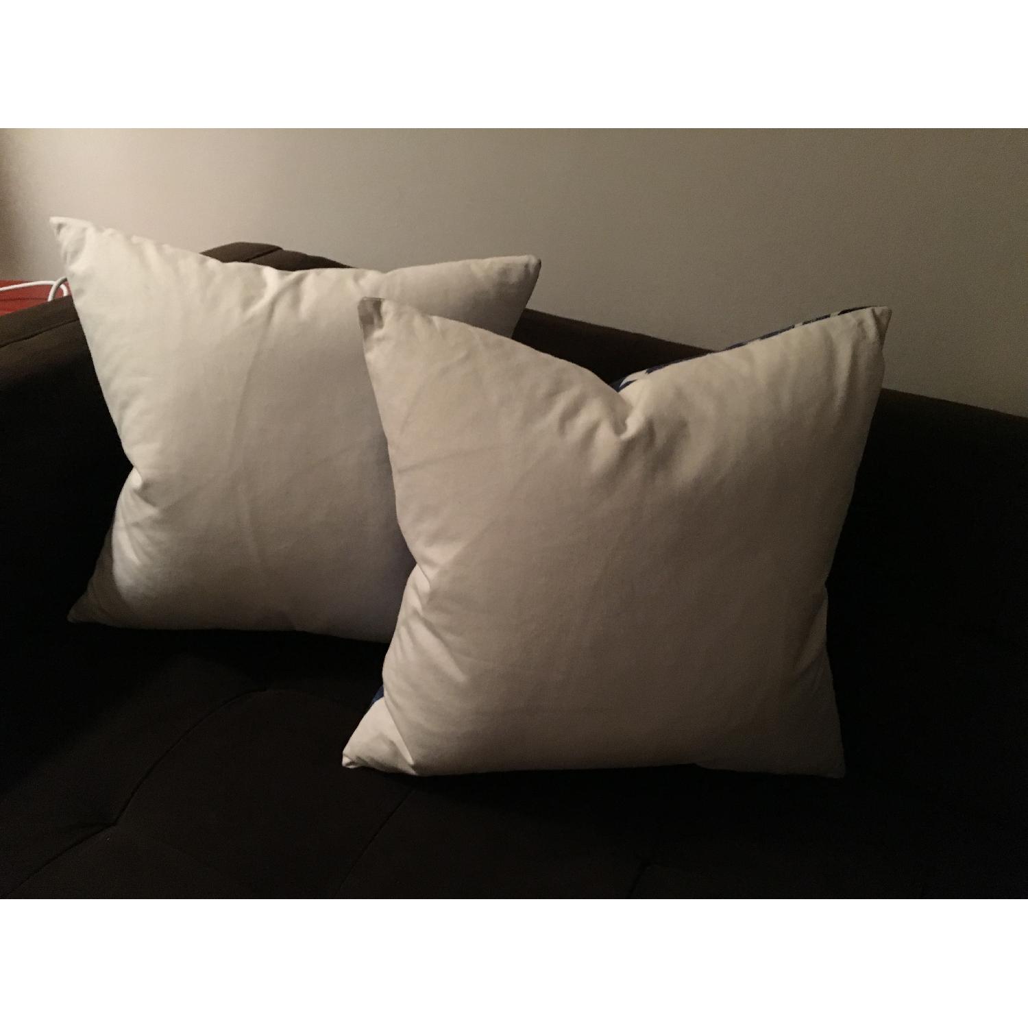 Dwell Studios Brushstroke Indigo Pillows - Pair - image-2