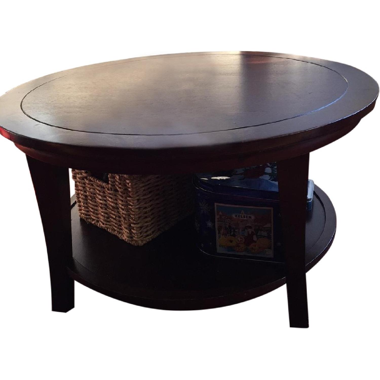 Pottery Barn Round Coffee Table - image-0