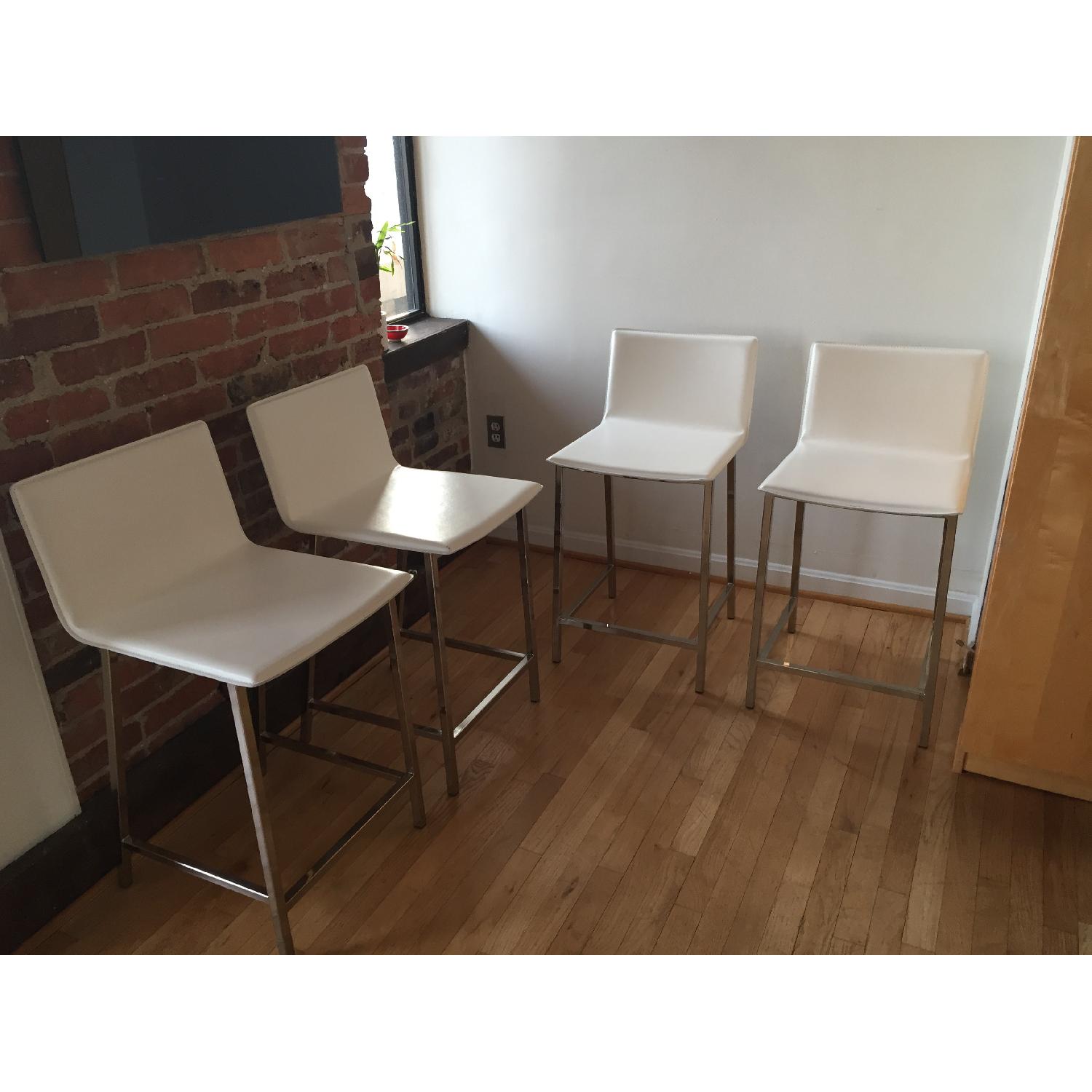 CB2 Phoenix Ivory Bar Stools - Set of 4 - image-1