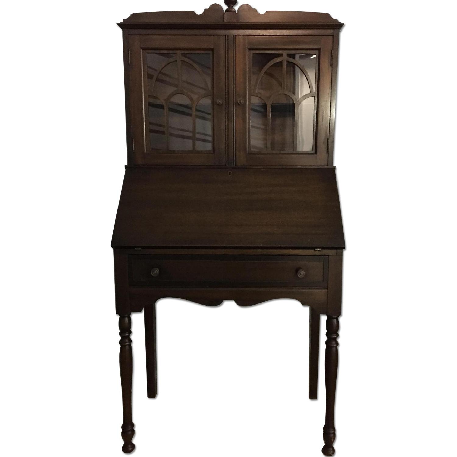 Vintage Fold Down Secretary Desk AptDeco