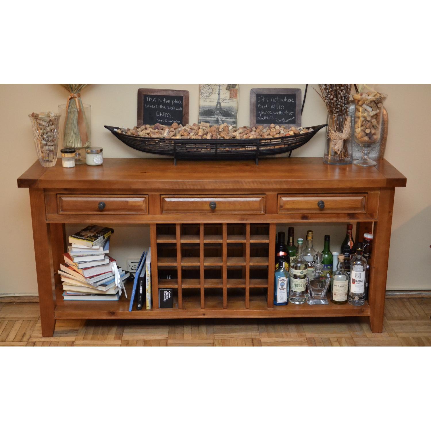 Bob's Rustic Wooden Wine Rack Table/Bar - image-1