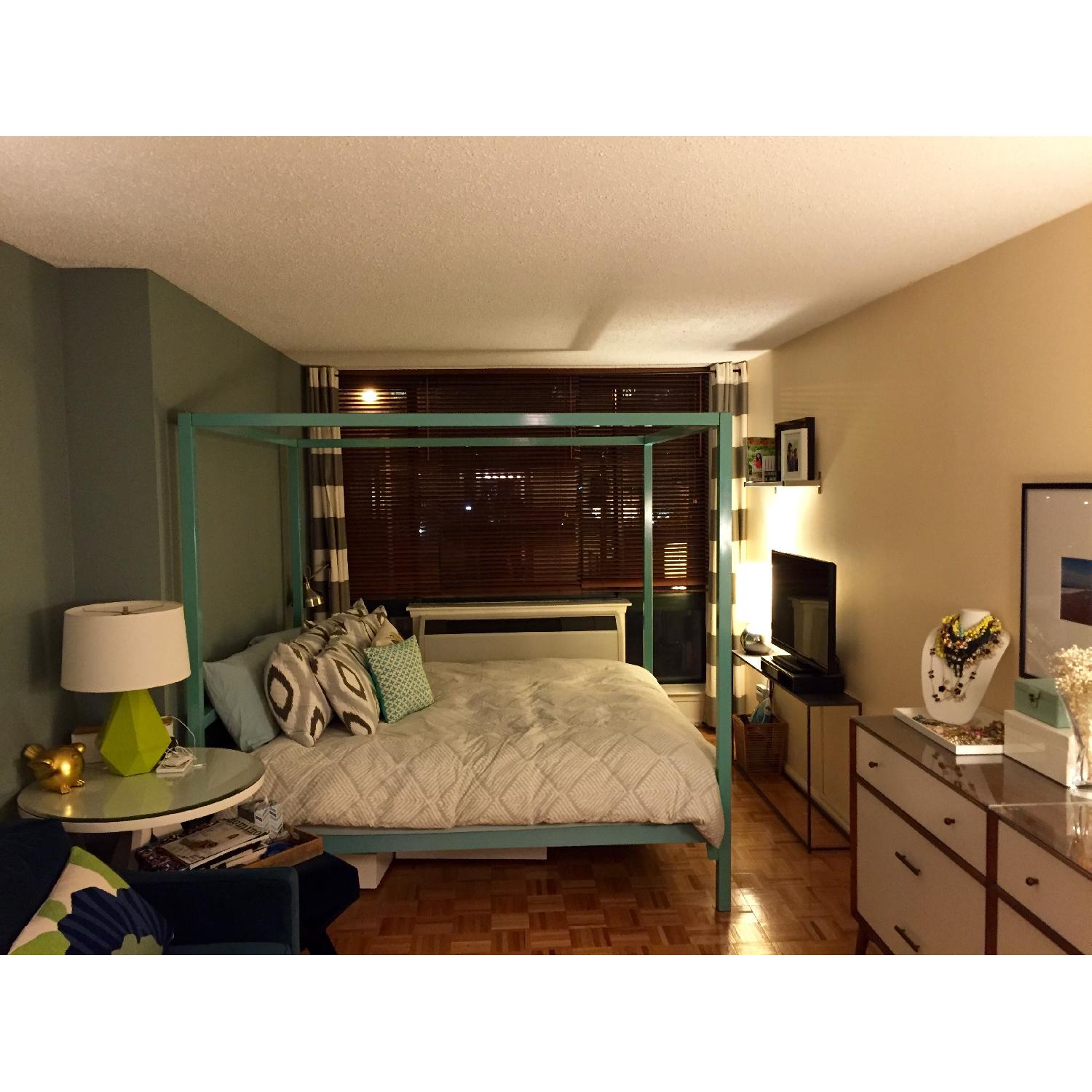 Room & Board King Size Canopy Architecture Bed - image-1