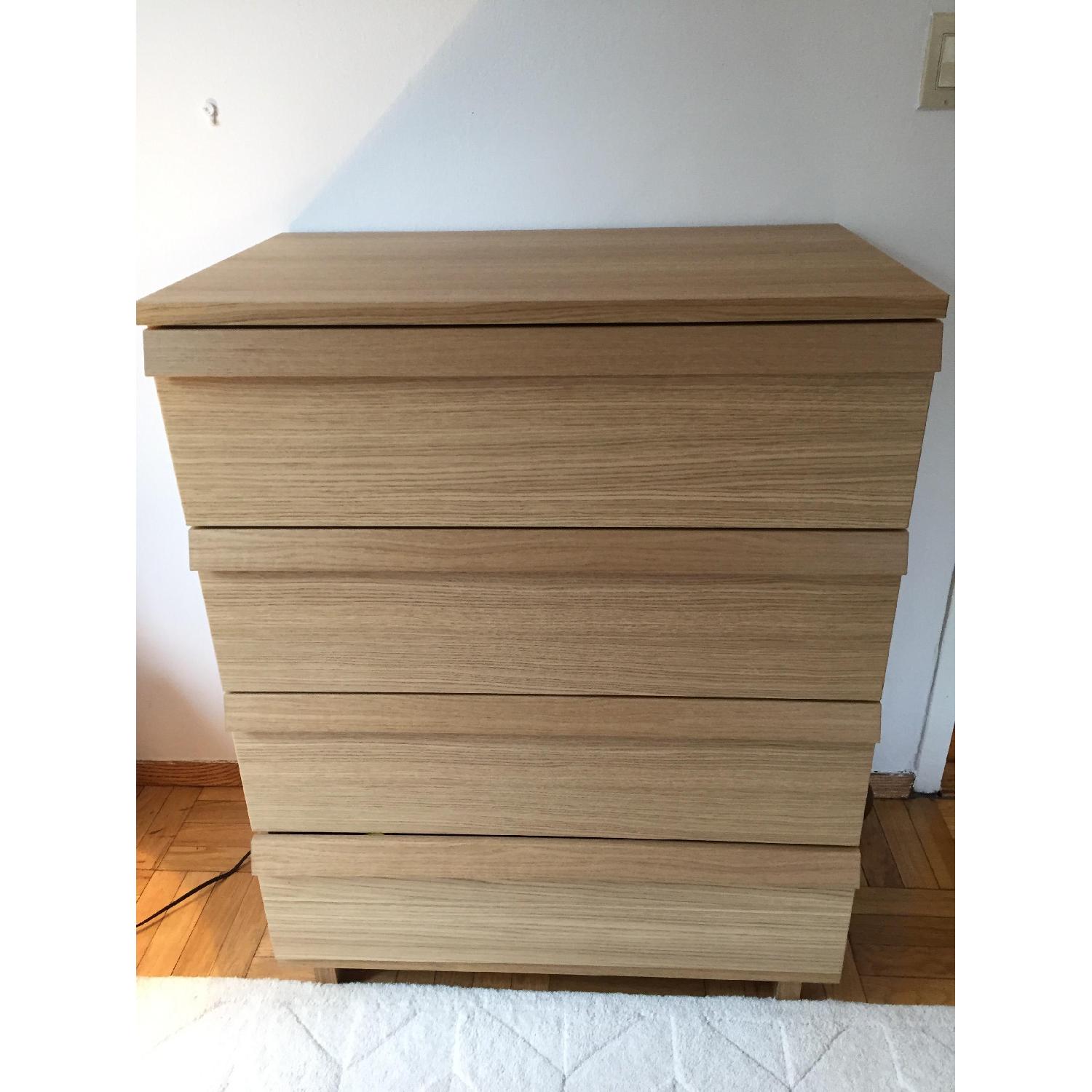 Ikea Oppland Oak Veneer Four Drawer Chest of Drawers - image-2